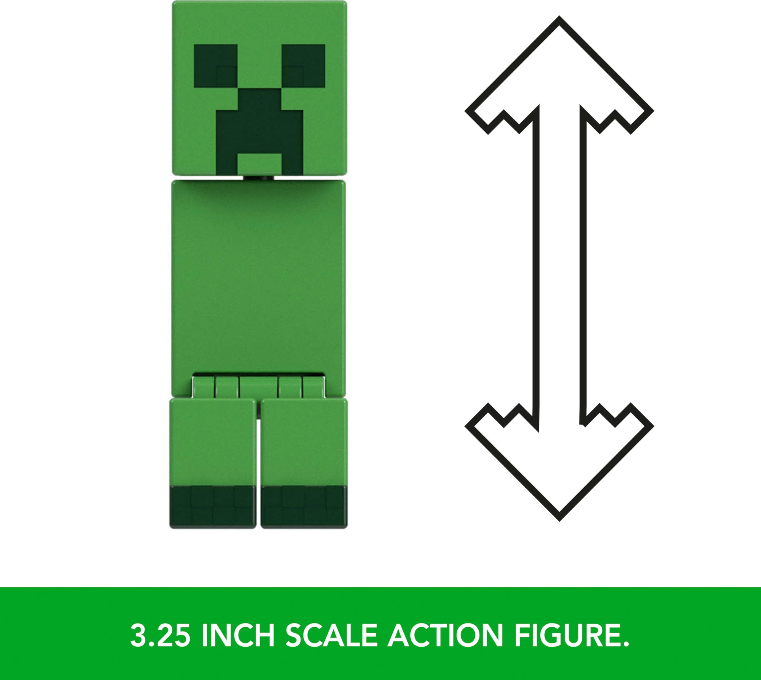 Foto 4 pulgar | Figura De Acción Mattel Minecraft, Paquete De 2 Unidades Con Creeper, 8 Cm - Venta Internacional.