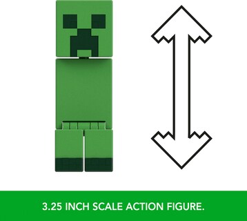 Foto 3 | Figura De Acción Mattel Minecraft, Paquete De 2 Unidades Con Creeper, 8 Cm - Venta Internacional.