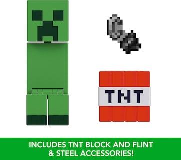 Foto 4 | Figura De Acción Mattel Minecraft, Paquete De 2 Unidades Con Creeper, 8 Cm - Venta Internacional.