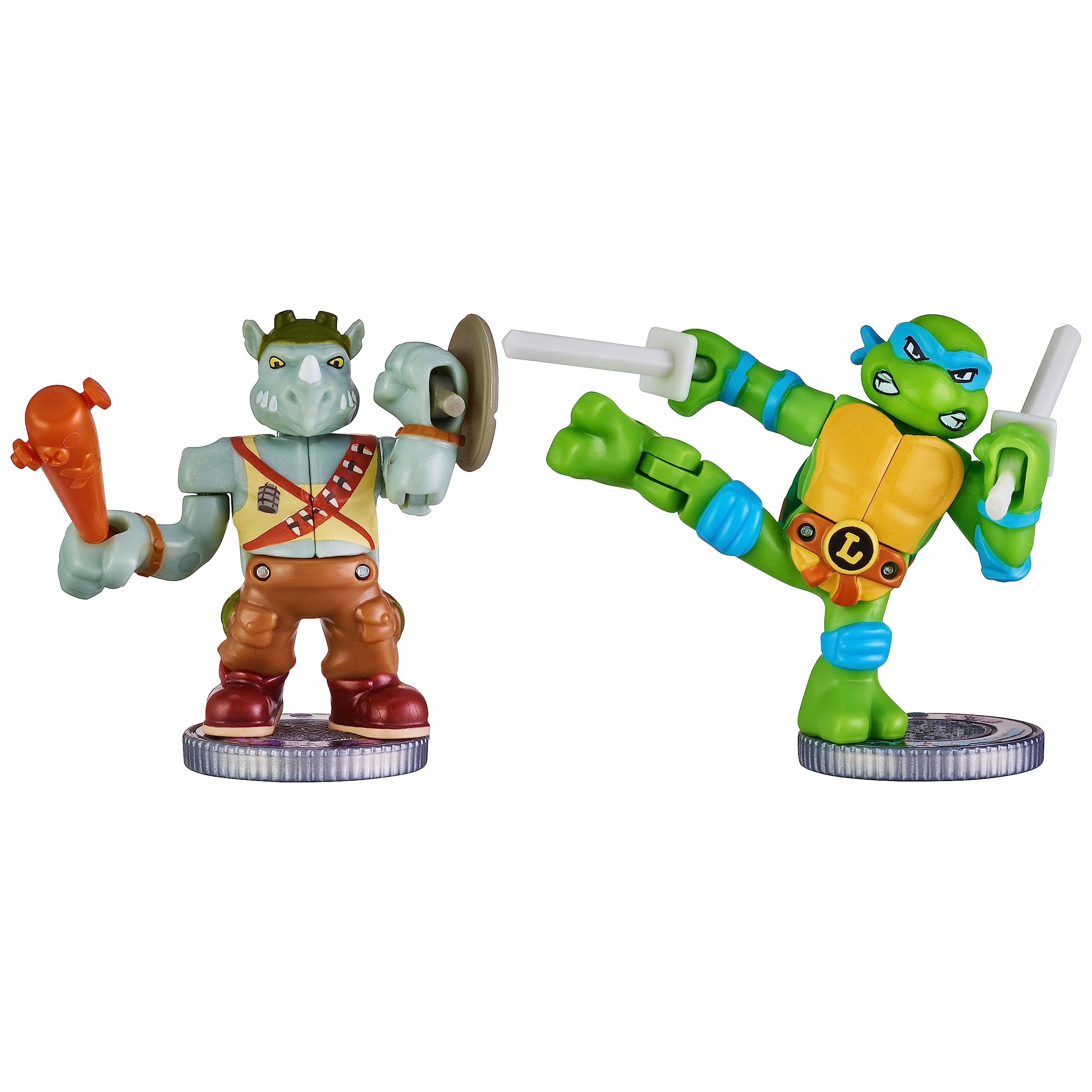Foto 5 pulgar | Figura De Acción Akedo Legends Of Akedo Teenage Mutant Ninja Turtles Leonardo Vs Rocksteady - Venta Internacional.