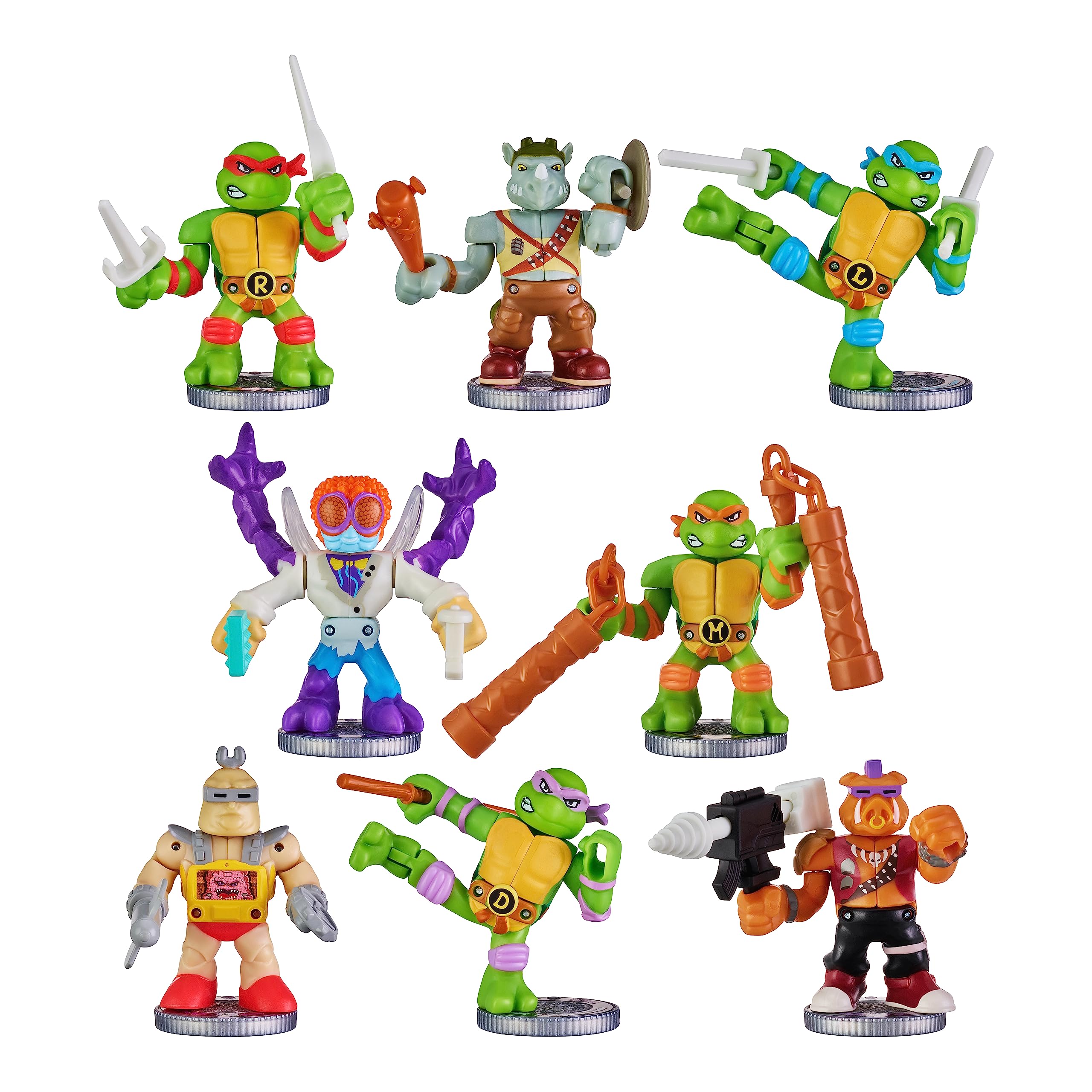 Foto 6 pulgar | Figura De Acción Akedo Legends Of Akedo Teenage Mutant Ninja Turtles Leonardo Vs Rocksteady - Venta Internacional.