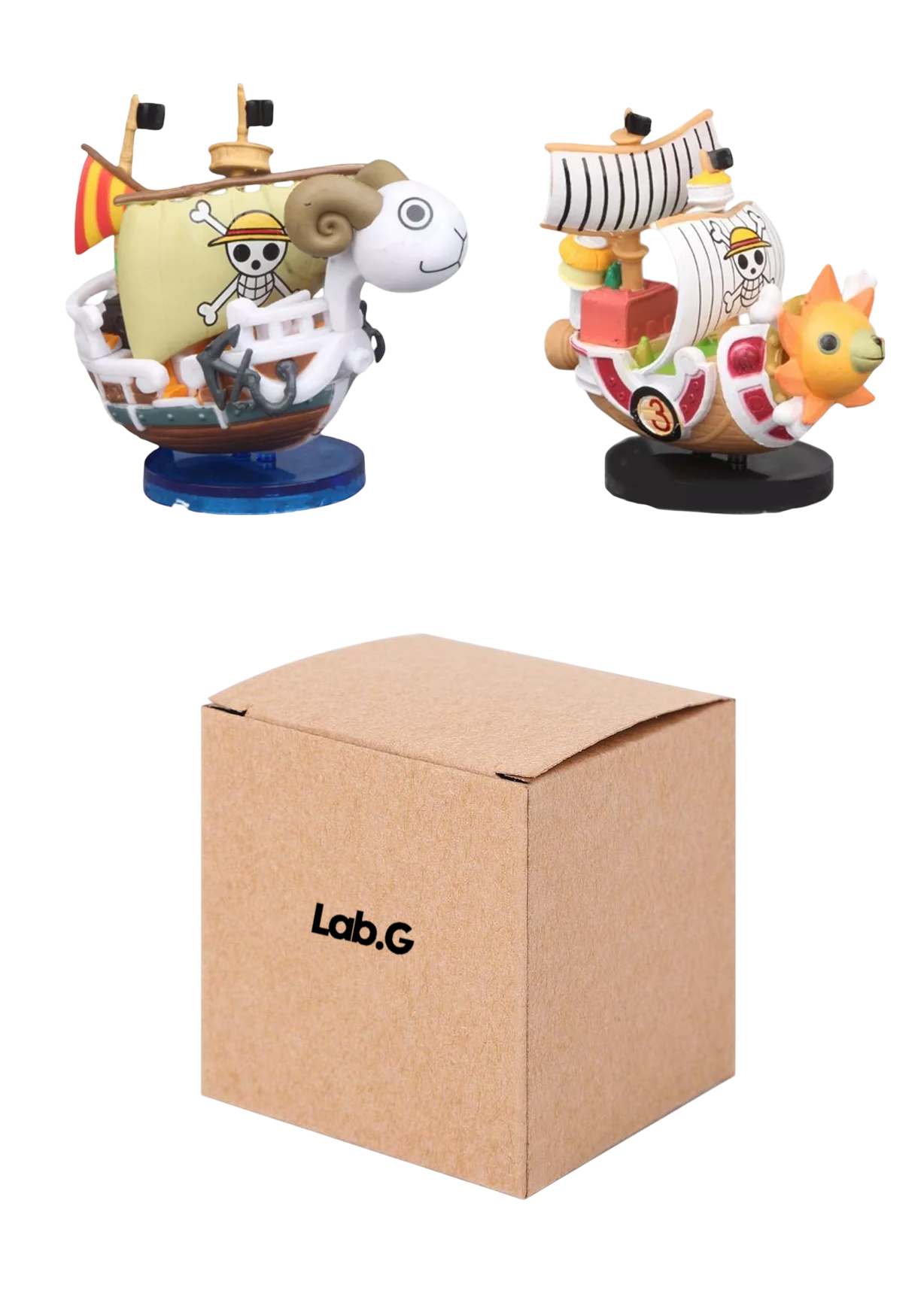 Figura 2 Mini Barco Thousand Sunny Y Going Merry One Piece Multicolor