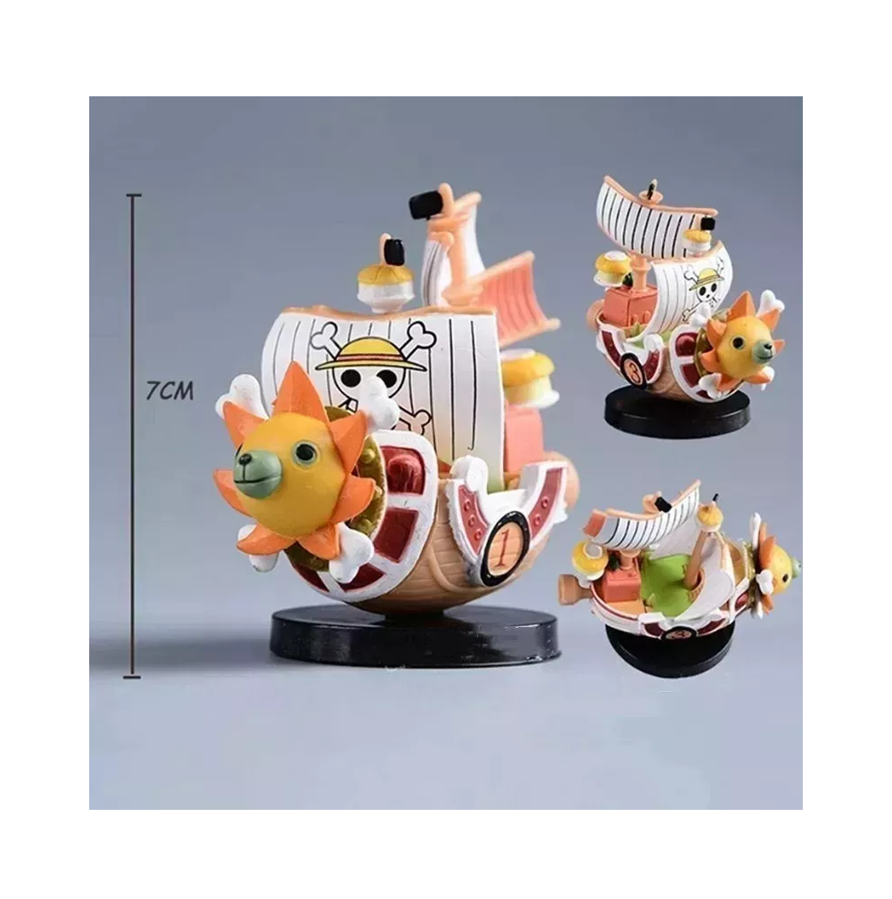 Foto 3 pulgar | Figura 2 Mini Barco Thousand Sunny Y Going Merry One Piece Multicolor