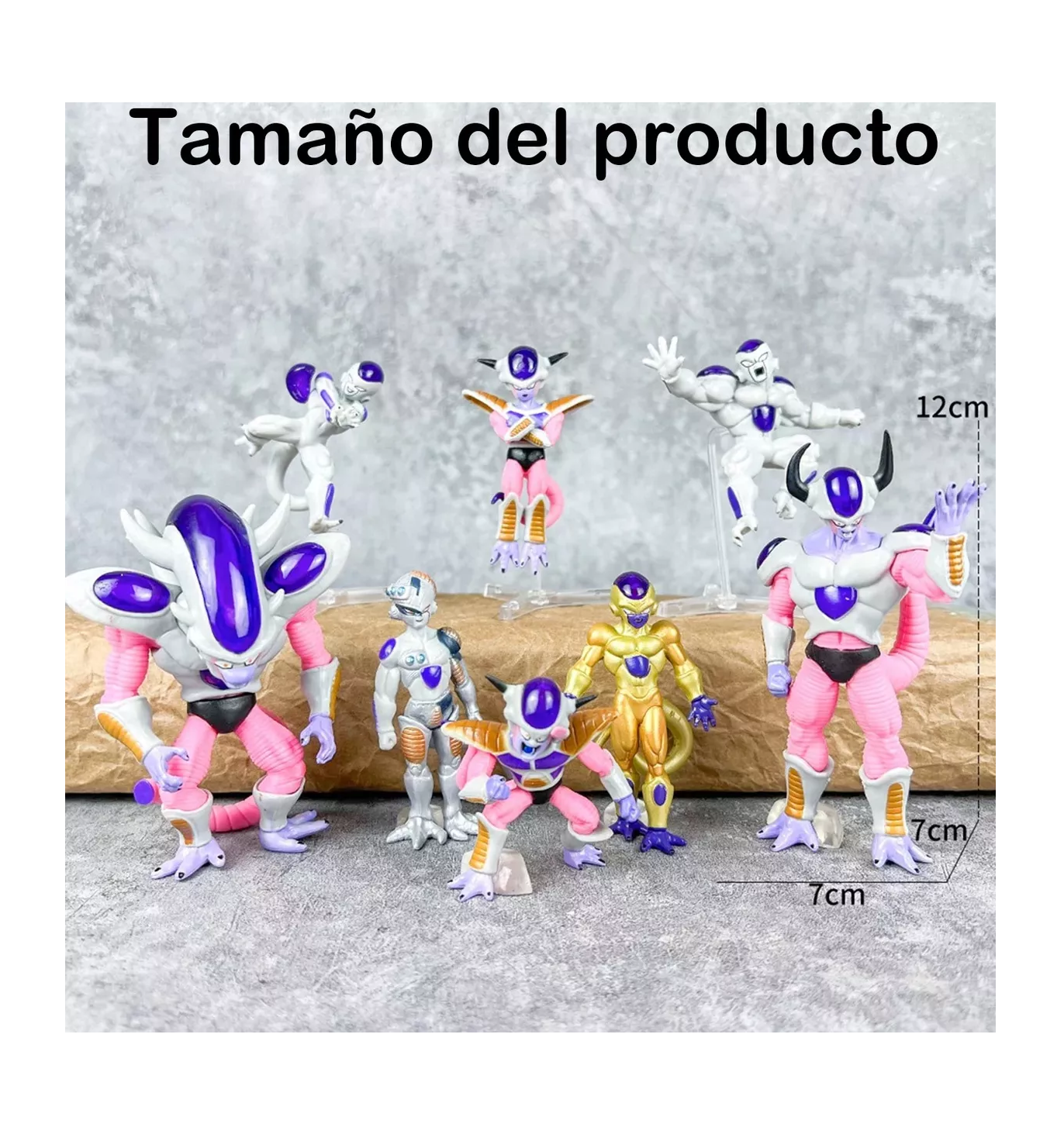 Foto 3 pulgar | Figuras Dragon Ball Z Freezer Frieza Anime Coleccionables 8 Pzs Multicolor