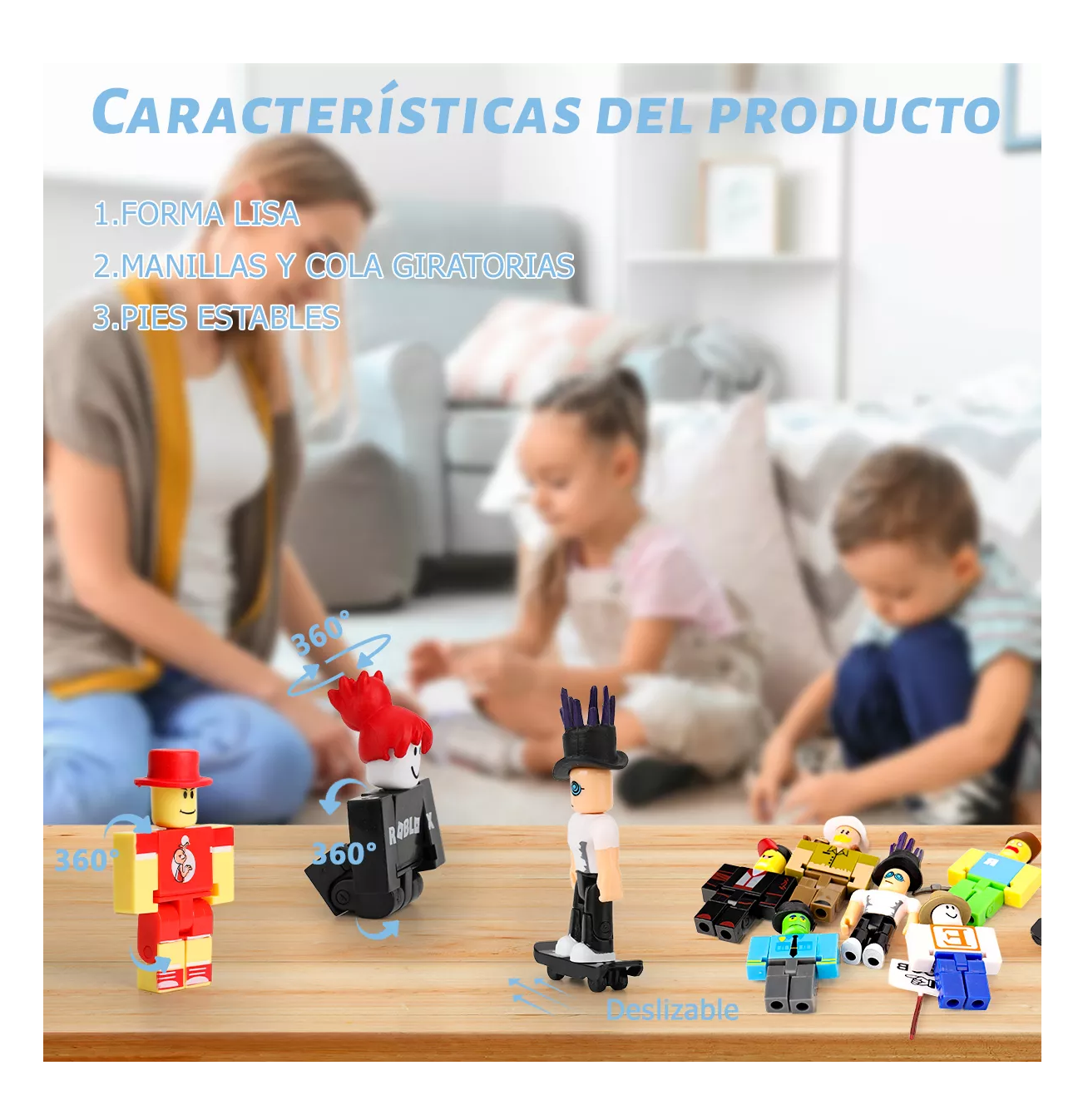 Foto 3 pulgar | Figuras Roblox Building Block 24 Piezas