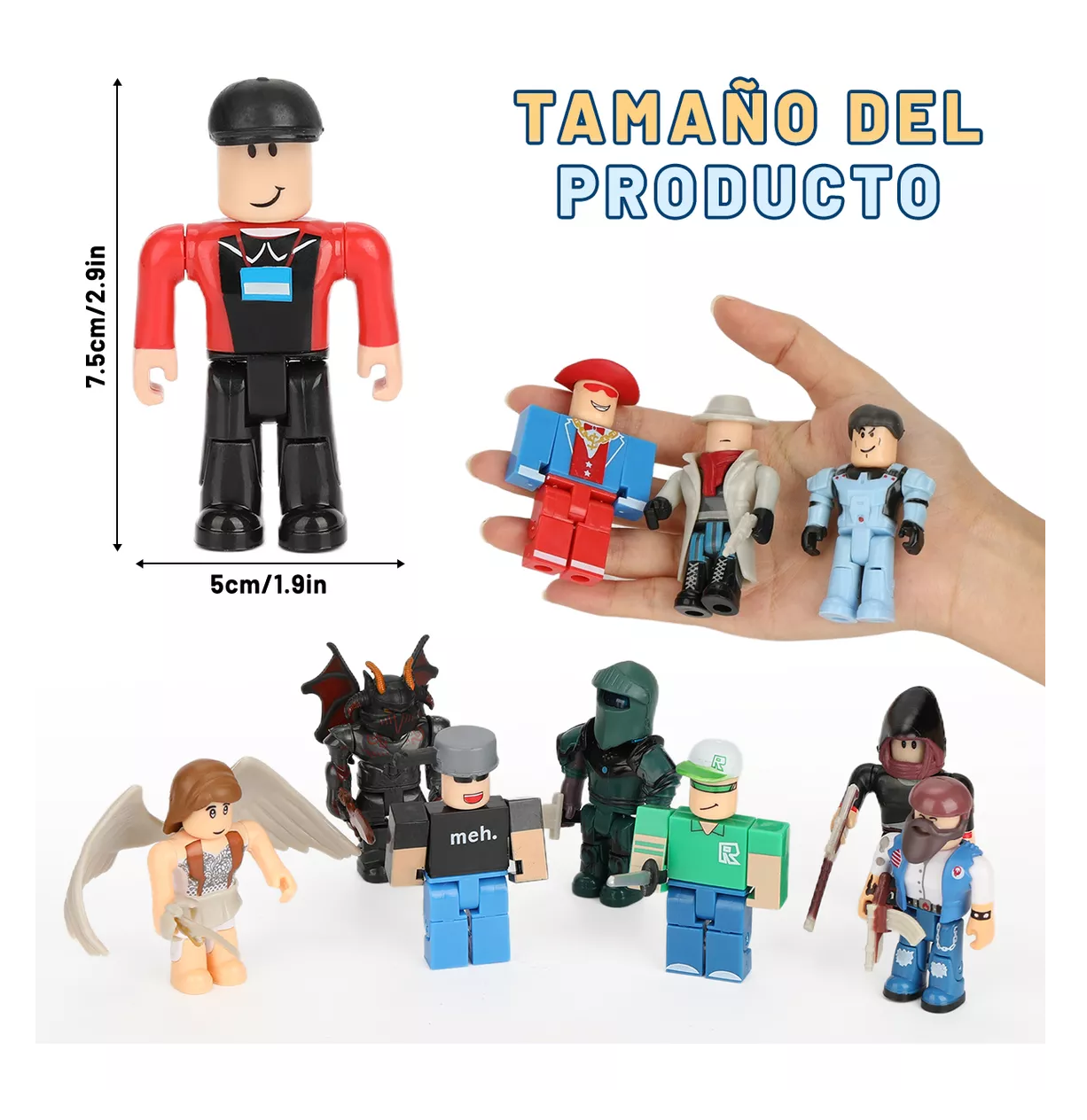 Foto 4 pulgar | Figuras Roblox Building Block 24 Piezas