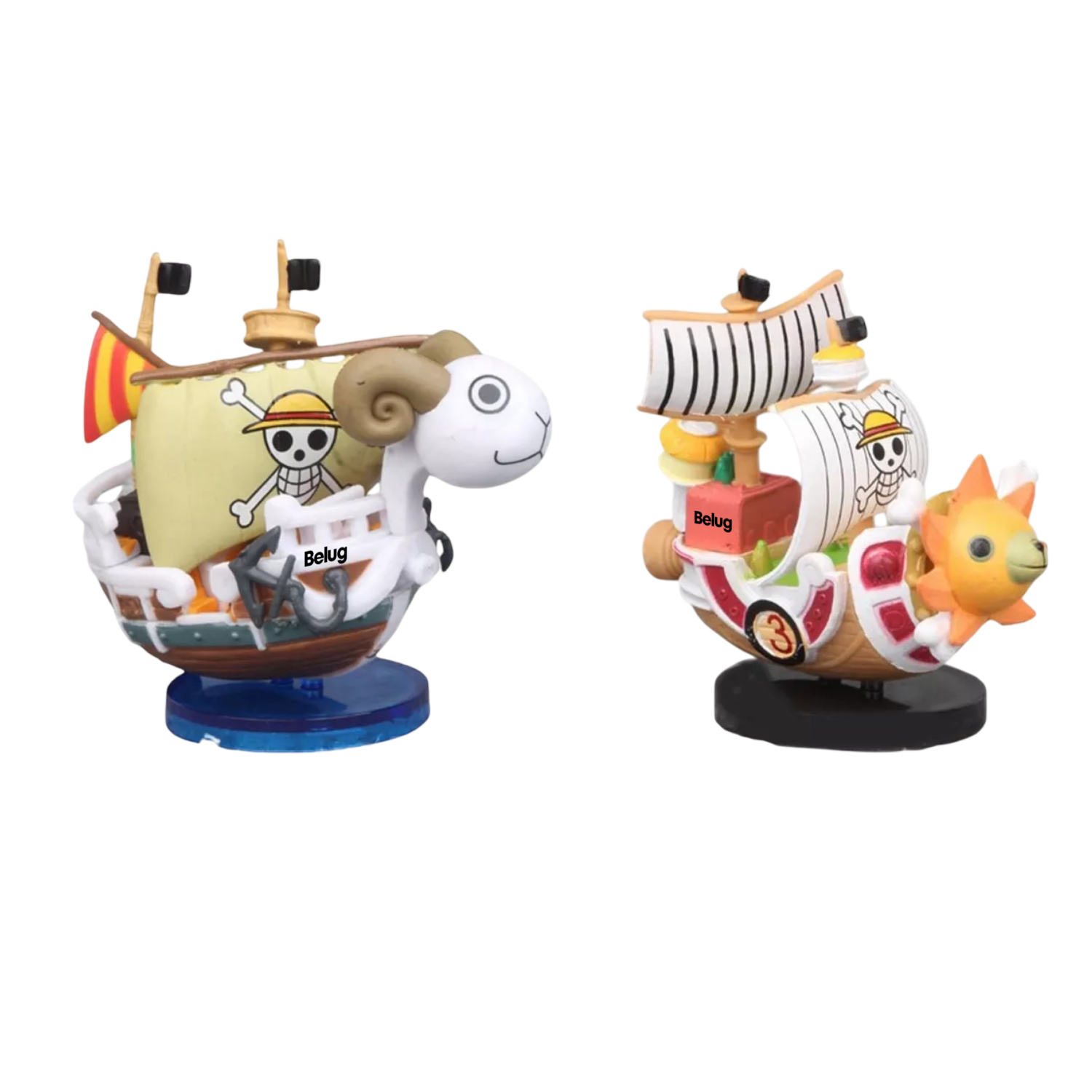 Figura 2 Mini Barco Belug Thousand Sunny Y Going Merry One Piece Multicolor