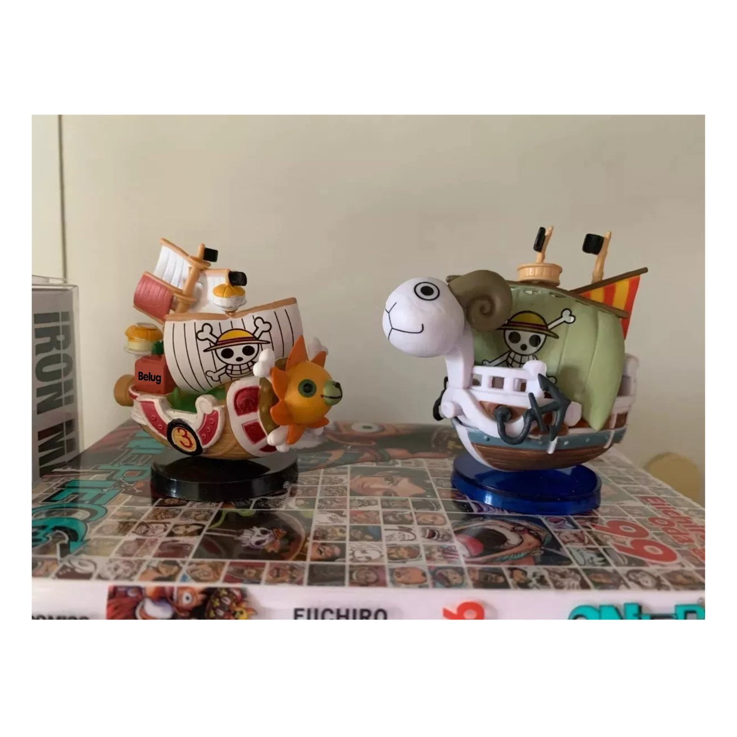 Foto 5 pulgar | Figura 2 Mini Barco Belug Thousand Sunny Y Going Merry One Piece Multicolor
