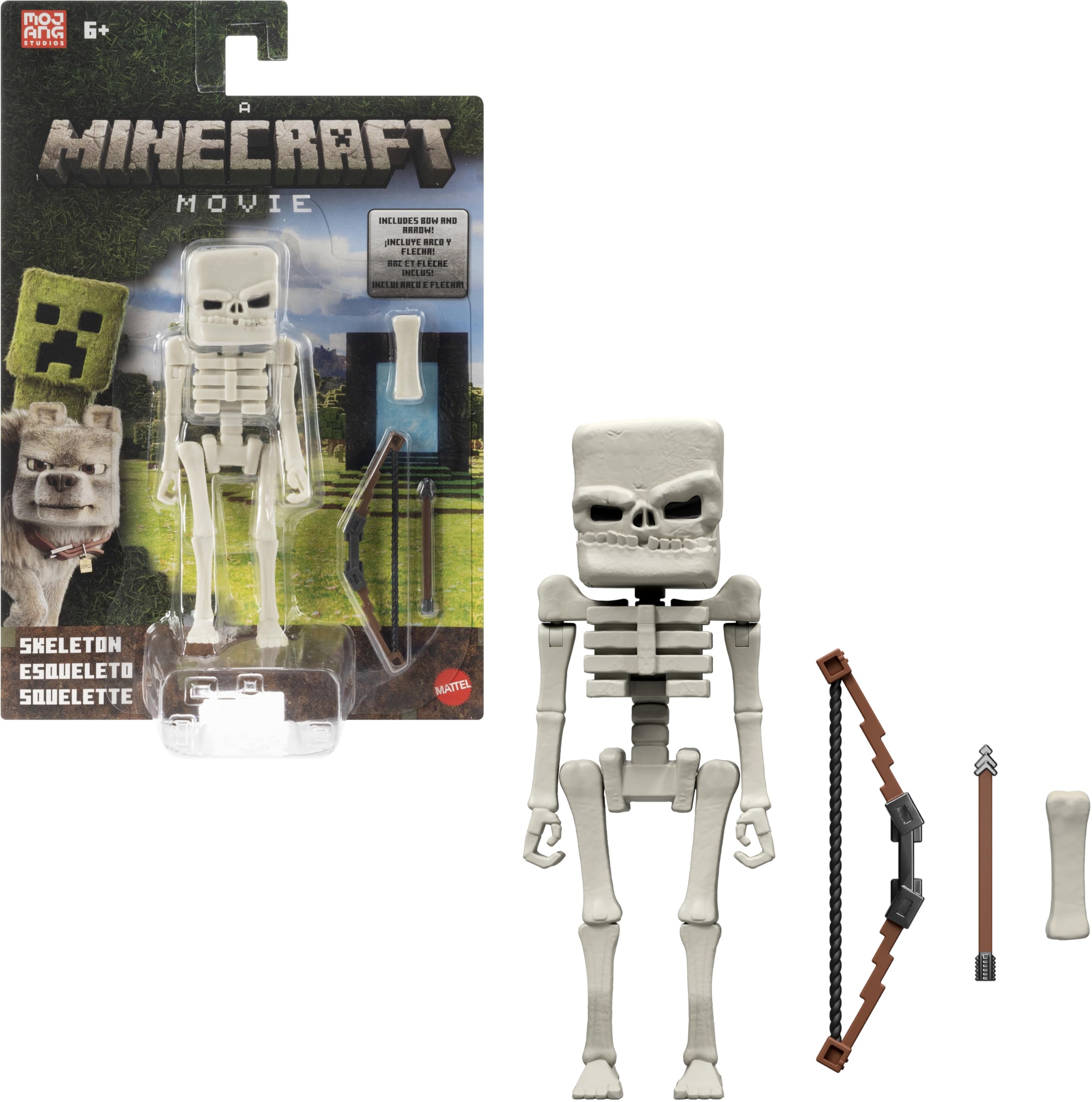 Set De Figuras De Acción Mattel Minecraft Skeleton De 10 Cm Con Accesorios - Venta Internacional.