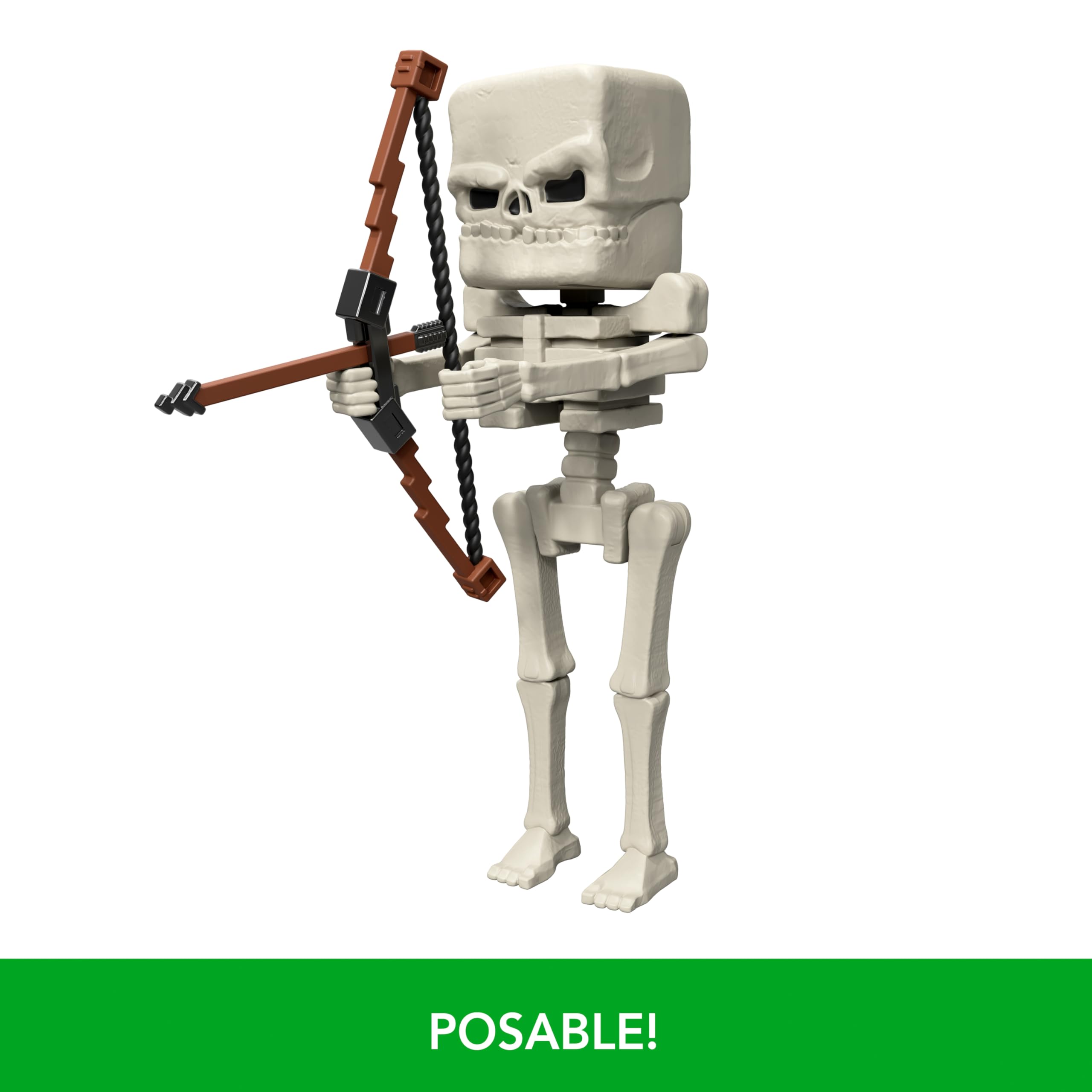 Foto 5 pulgar | Set De Figuras De Acción Mattel Minecraft Skeleton De 10 Cm Con Accesorios - Venta Internacional.