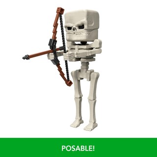 Foto 4 | Set De Figuras De Acción Mattel Minecraft Skeleton De 10 Cm Con Accesorios - Venta Internacional.
