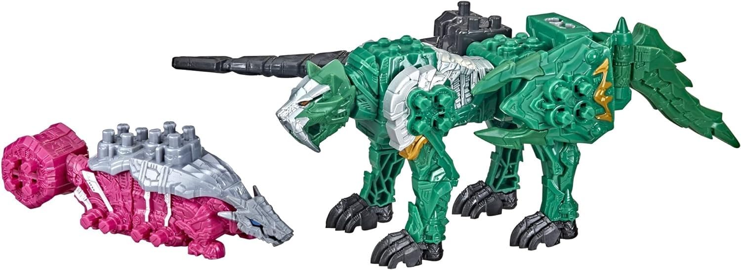 Foto 4 pulgar | Toy Power Rangers Dino Fury Pink Ankylo Hammer Y Green Tiger Claw Zord Para Niños A Partir De 4 Años - Venta Intern