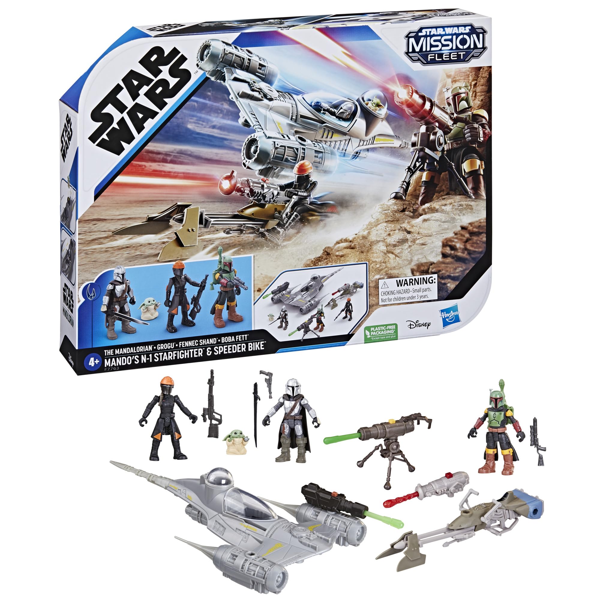 Foto 4 pulgar | Figuras N-1 +4 Del Caza Estelar N-1 De Toy Star Wars Mission Fleet Mando - Venta Internacional.