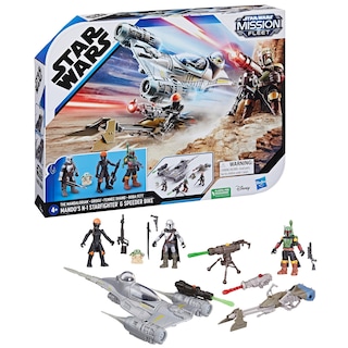 Foto 3 | Figuras N-1 +4 Del Caza Estelar N-1 De Toy Star Wars Mission Fleet Mando - Venta Internacional.