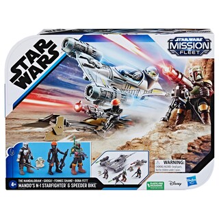 Foto 4 | Figuras N-1 +4 Del Caza Estelar N-1 De Toy Star Wars Mission Fleet Mando - Venta Internacional.