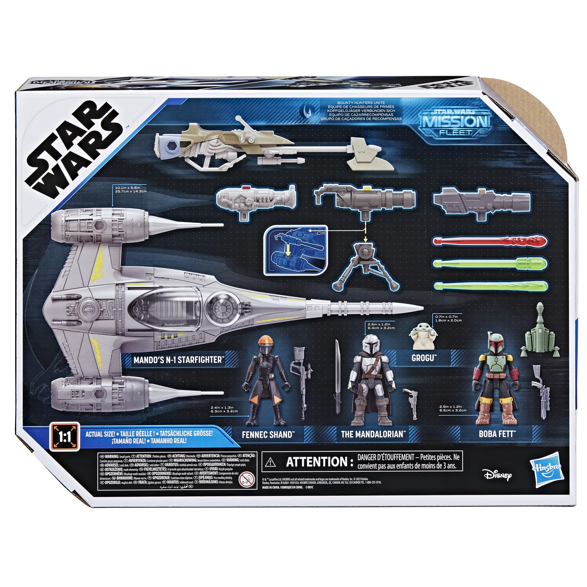 Foto 6 pulgar | Figuras N-1 +4 Del Caza Estelar N-1 De Toy Star Wars Mission Fleet Mando - Venta Internacional.