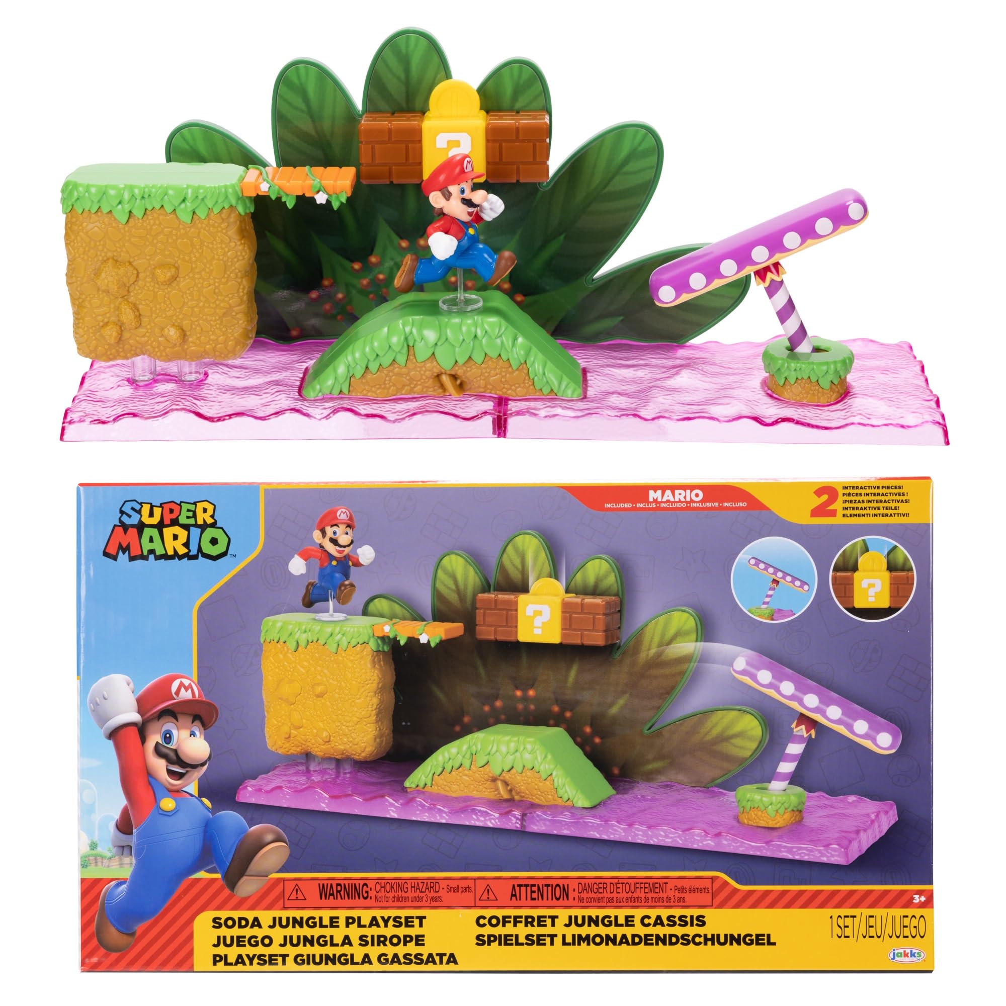 Foto 1 | Playset Nintendo Super Soda Jungle con Mario 2,5 Pulgadas - Venta Internacional