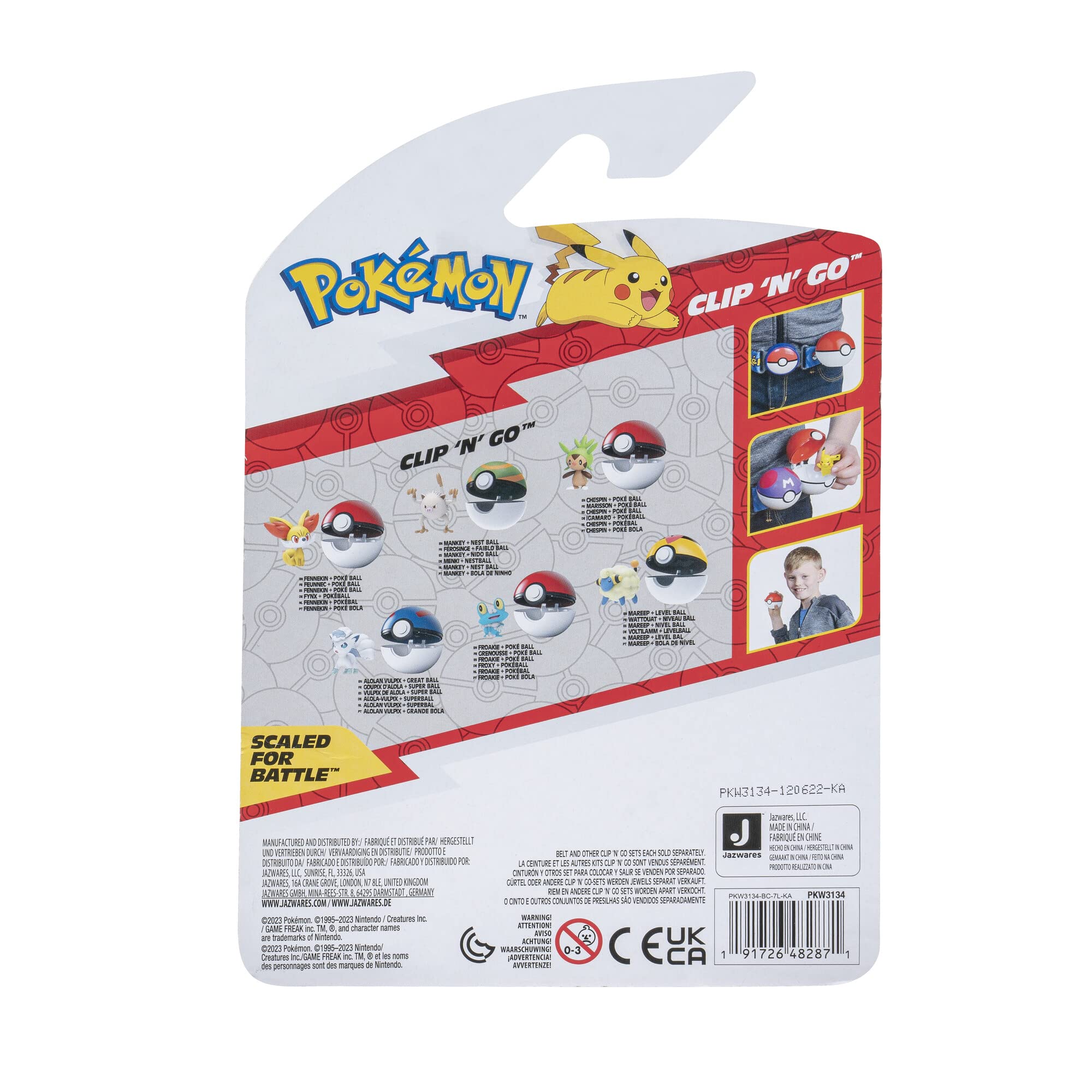 Foto 6 pulgar | Igamaro Poké Balls Clip 'n'go De Pokémon De Juguete Con Figura De 5 Cm - Venta Internacional.