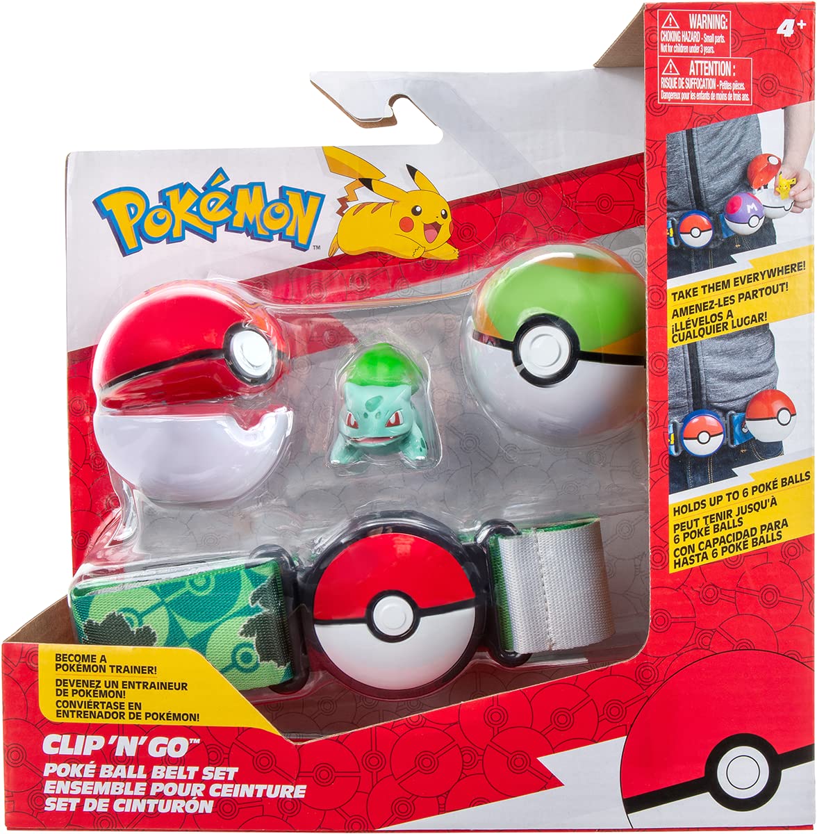 Foto 3 pulgar | Set De Cinturones Pokémon Clip 'n' Go Con Figura De Acción Y Bolas - Venta Internacional.