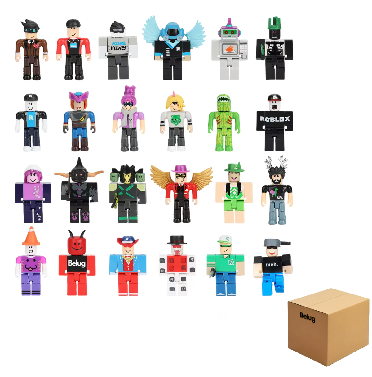 Foto 2 pulgar | 24 Piezas Virtual World Roblox Building Block Muñeca Belug  Estilo 3 Multicolor