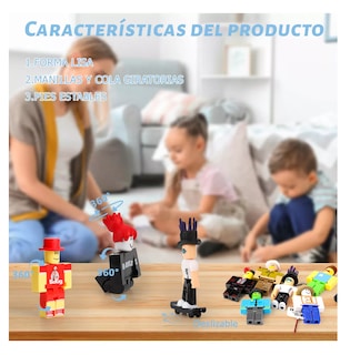 Foto 2 | 24 Piezas Virtual World Roblox Building Block Muñeca Belug Estilo 3 Multicolor