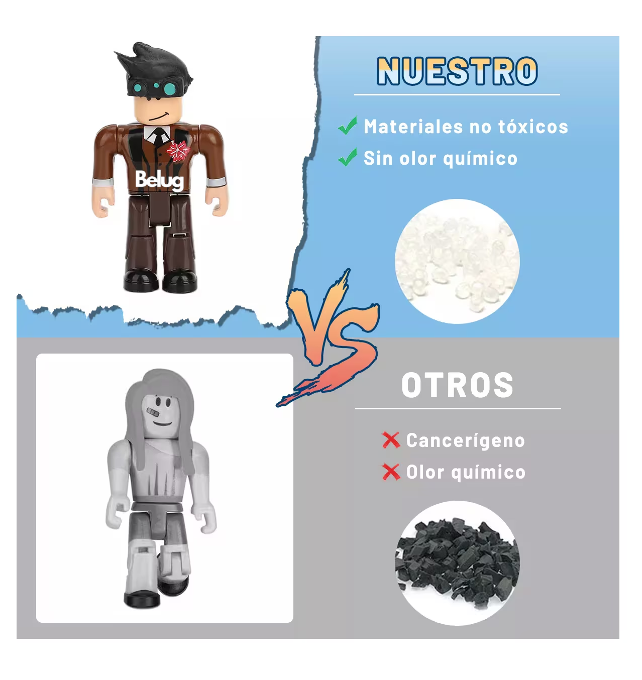 Foto 6 pulgar | 24 Piezas Virtual World Roblox Building Block Muñeca Belug  Estilo 3 Multicolor
