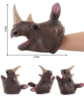 Foto 2 | Maqueta De Marioneta De Mano Con Forma De Dinosaurio De Goma Blanda, 14 X 19 Cm - Venta Internacional.