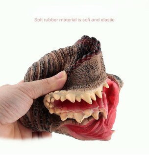 Foto 4 | Maqueta De Marioneta De Mano Con Forma De Dinosaurio De Goma Blanda, 14 X 19 Cm - Venta Internacional.