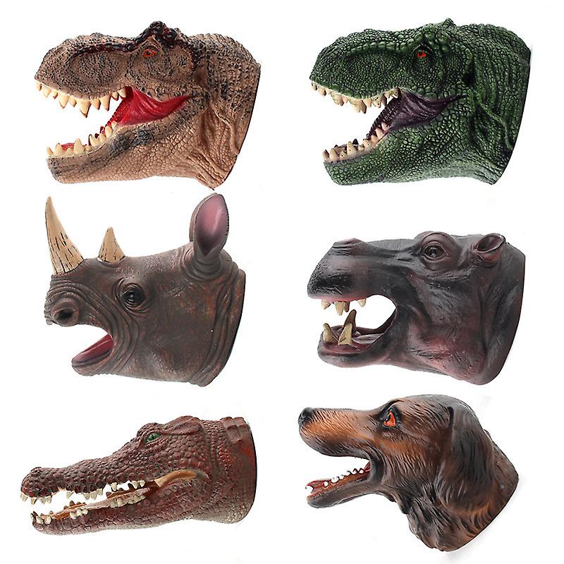Foto 6 pulgar | Maqueta De Marioneta De Mano Con Forma De Dinosaurio De Goma Blanda, 14 X 19 Cm - Venta Internacional.