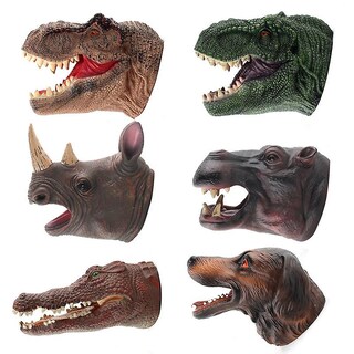 Foto 5 | Maqueta De Marioneta De Mano Con Forma De Dinosaurio De Goma Blanda, 14 X 19 Cm - Venta Internacional.