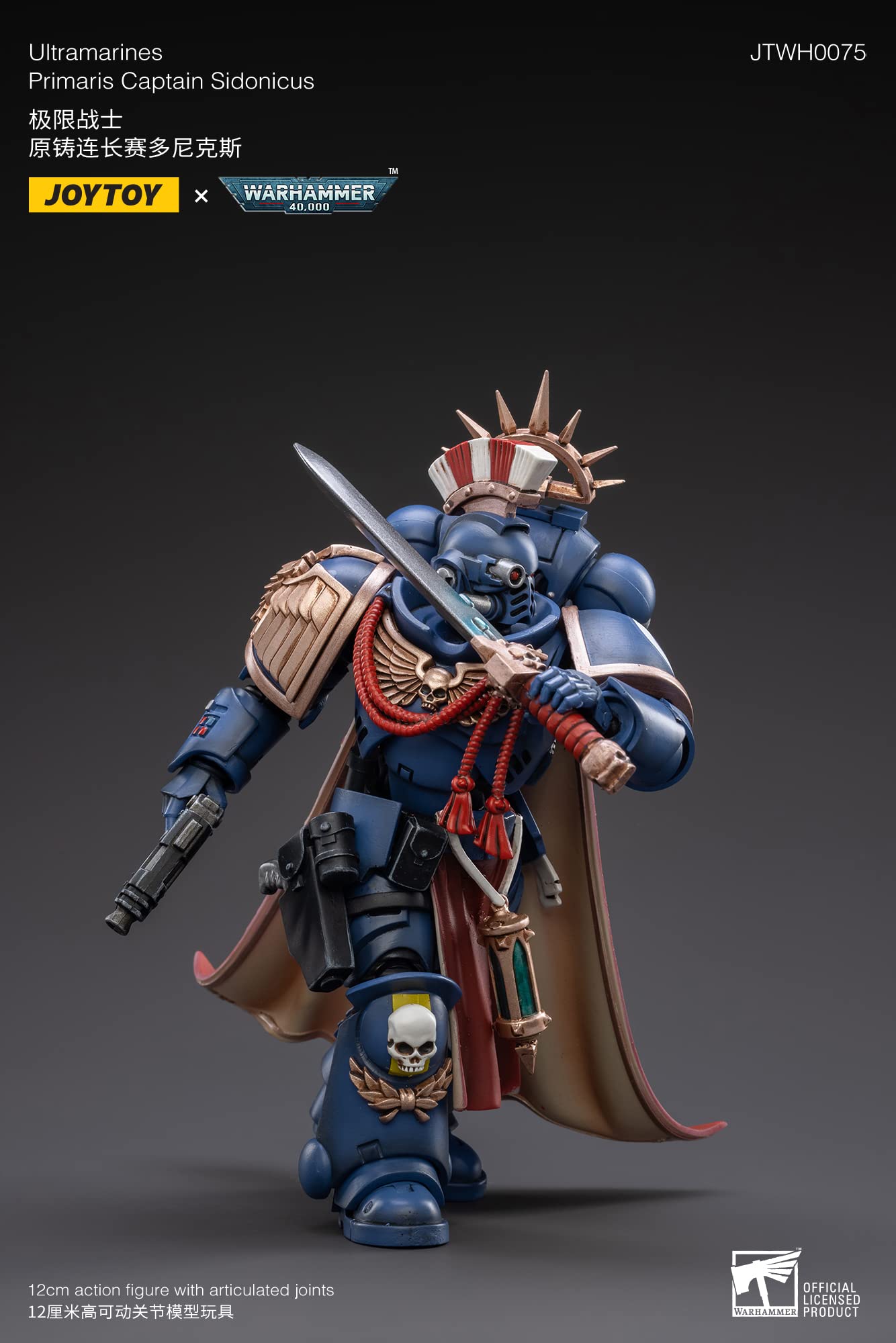Foto 5 pulgar | Figura De Acción Joytoy Warhammer 40k Ultramarines Captain 1/18 - Venta Internacional.