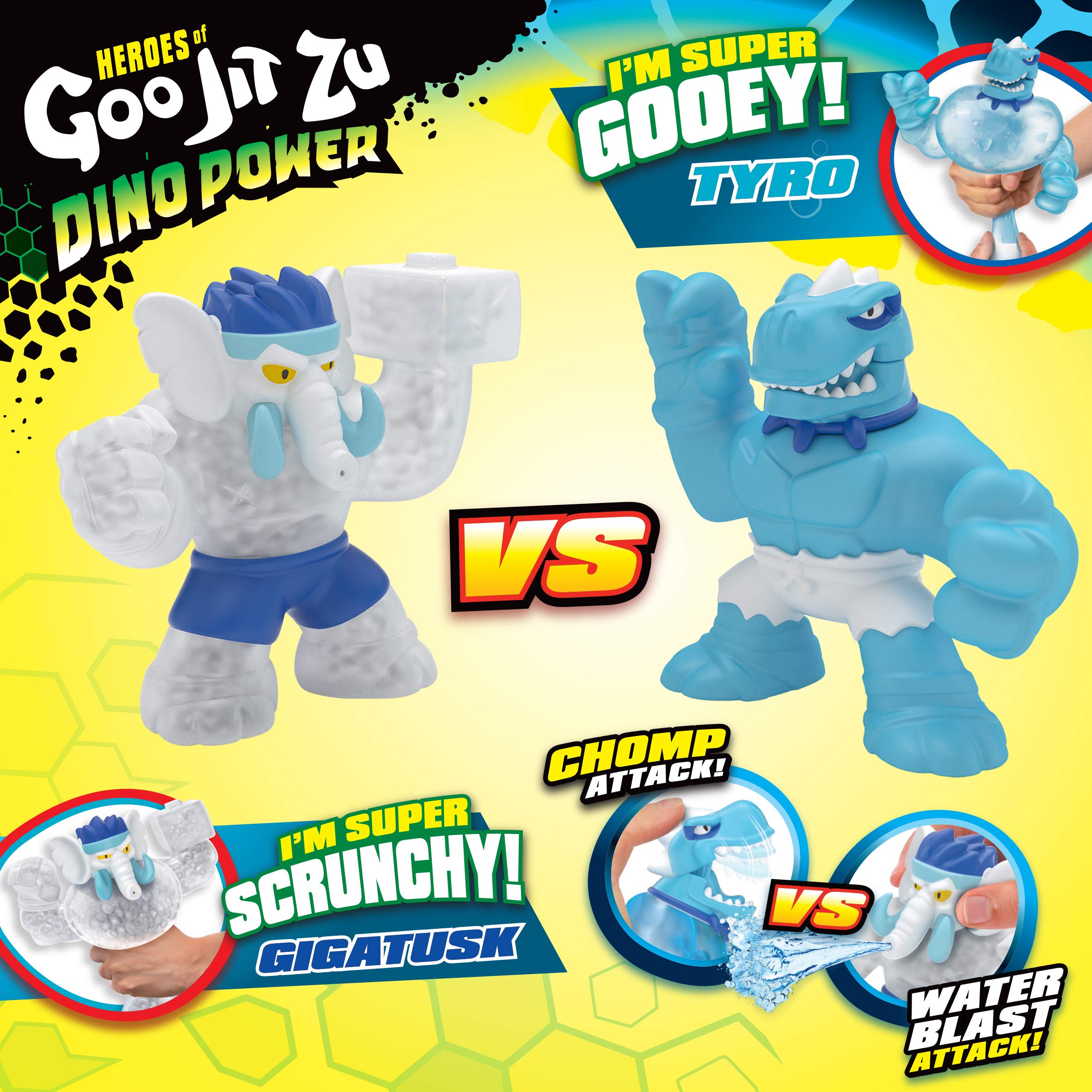 Foto 6 pulgar | Figuras De Acción Heroes Of Goo Jit Zu Dino Power Versus Pack - Venta Internacional.