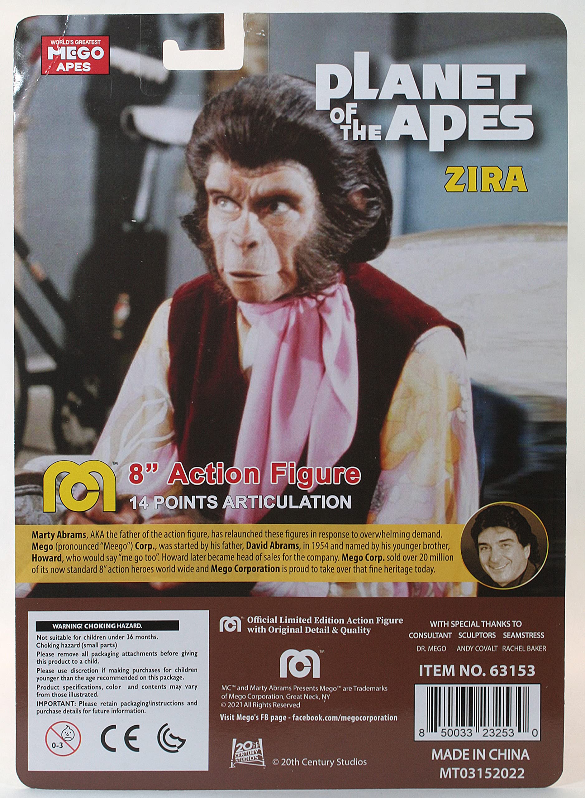 Foto 5 pulgar | Figura de Acción Mego Planet of the Apes Zira 20 cm - Venta Internacional