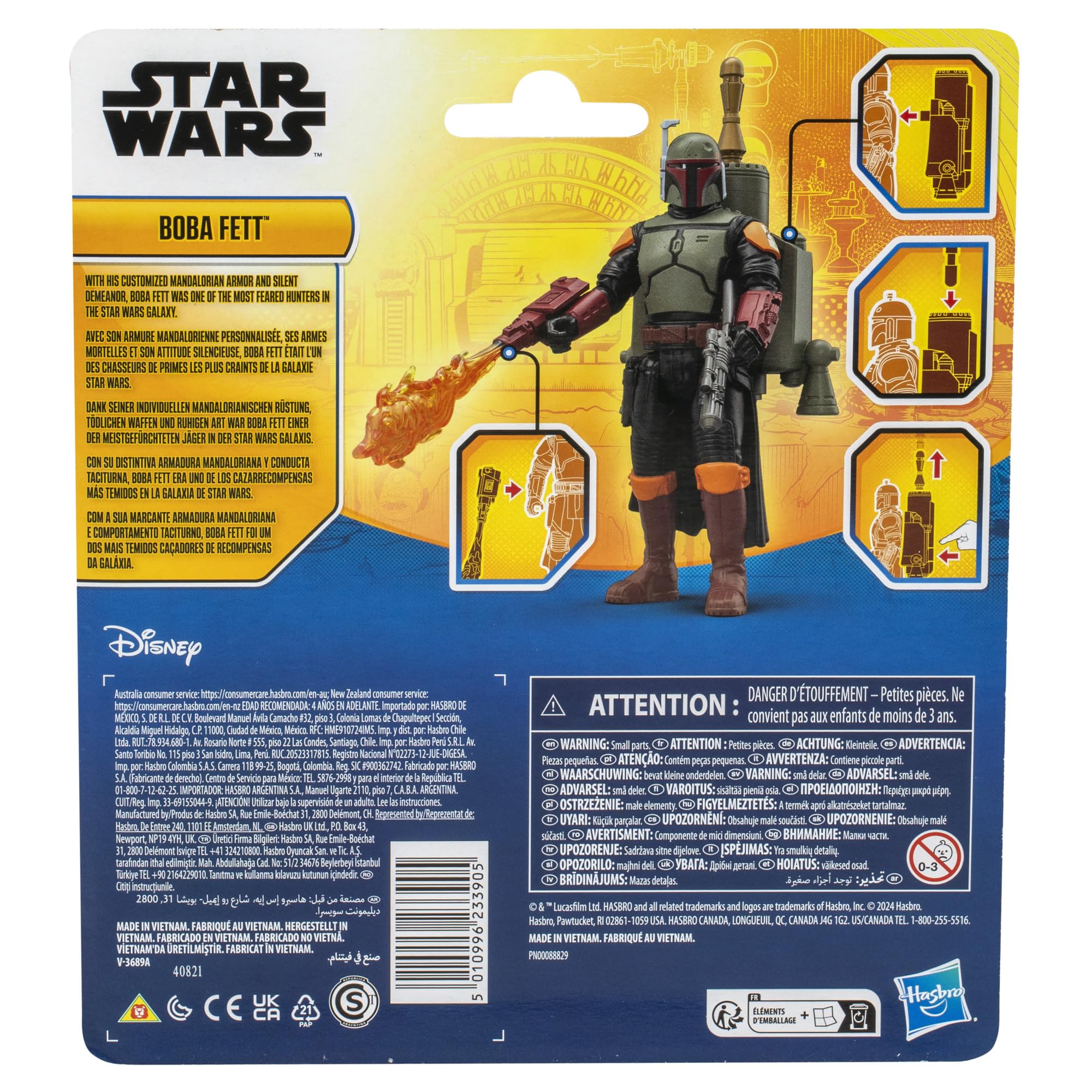 Foto 6 pulgar | Figura De Acción Star Wars Epic Hero Series Boba Fett 10 Cm - Venta Internacional.