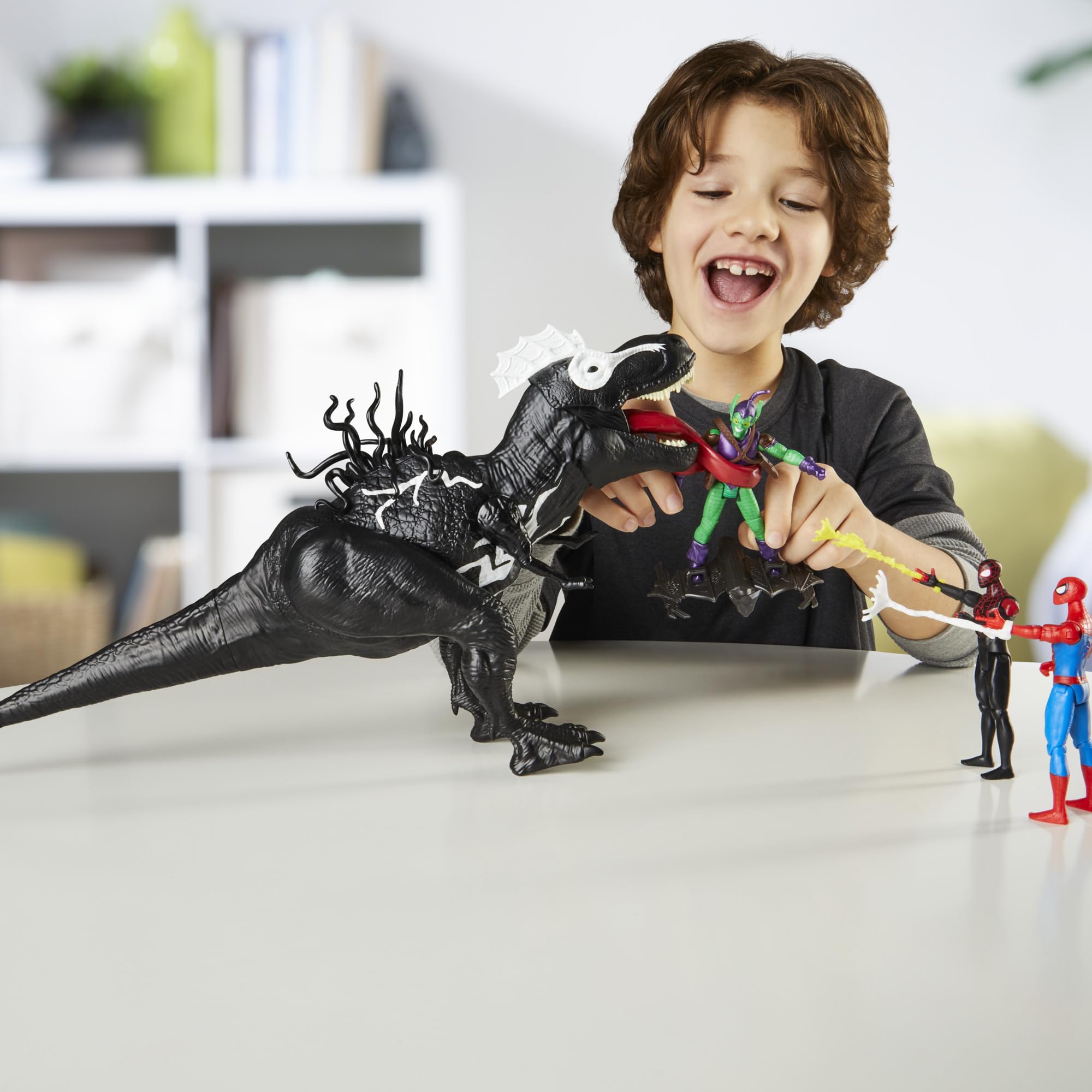 Foto 8 pulgar | Figura De Acción Spider-man Venomversus Venomsaurus Rex 40cm - Venta Internacional.