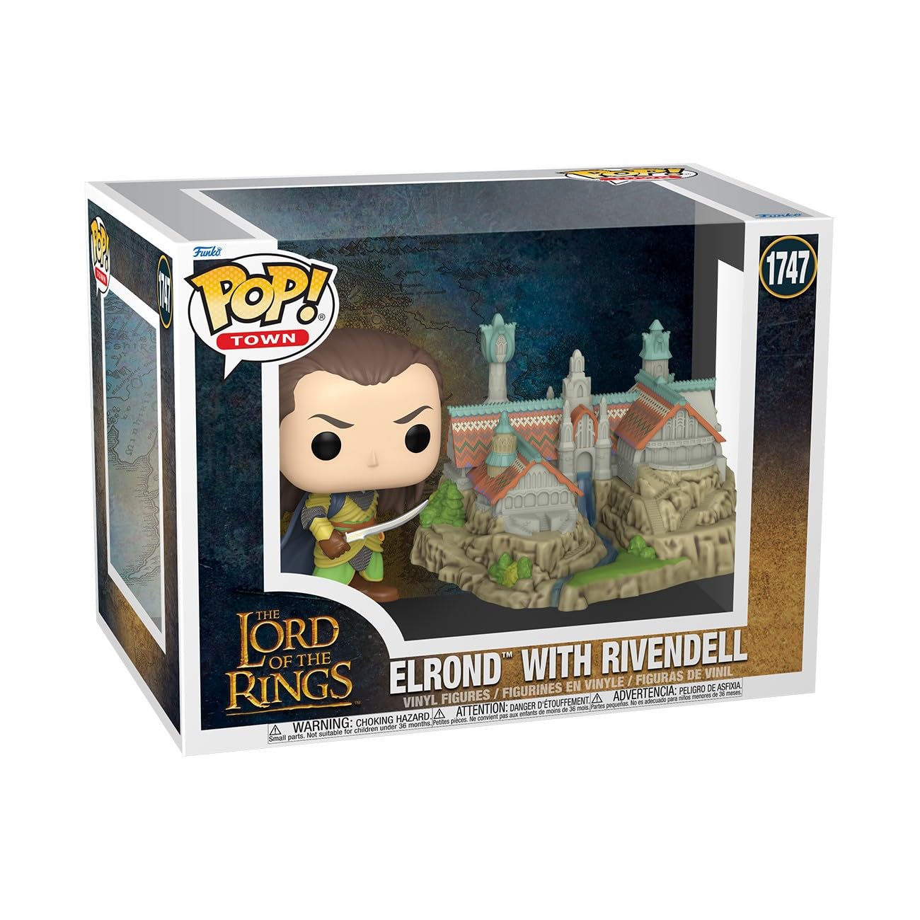 Foto 2 pulgar | Figura De Vinilo Coleccionable Funko Pop Town Elrond Con Rivendell - Venta Internacional.
