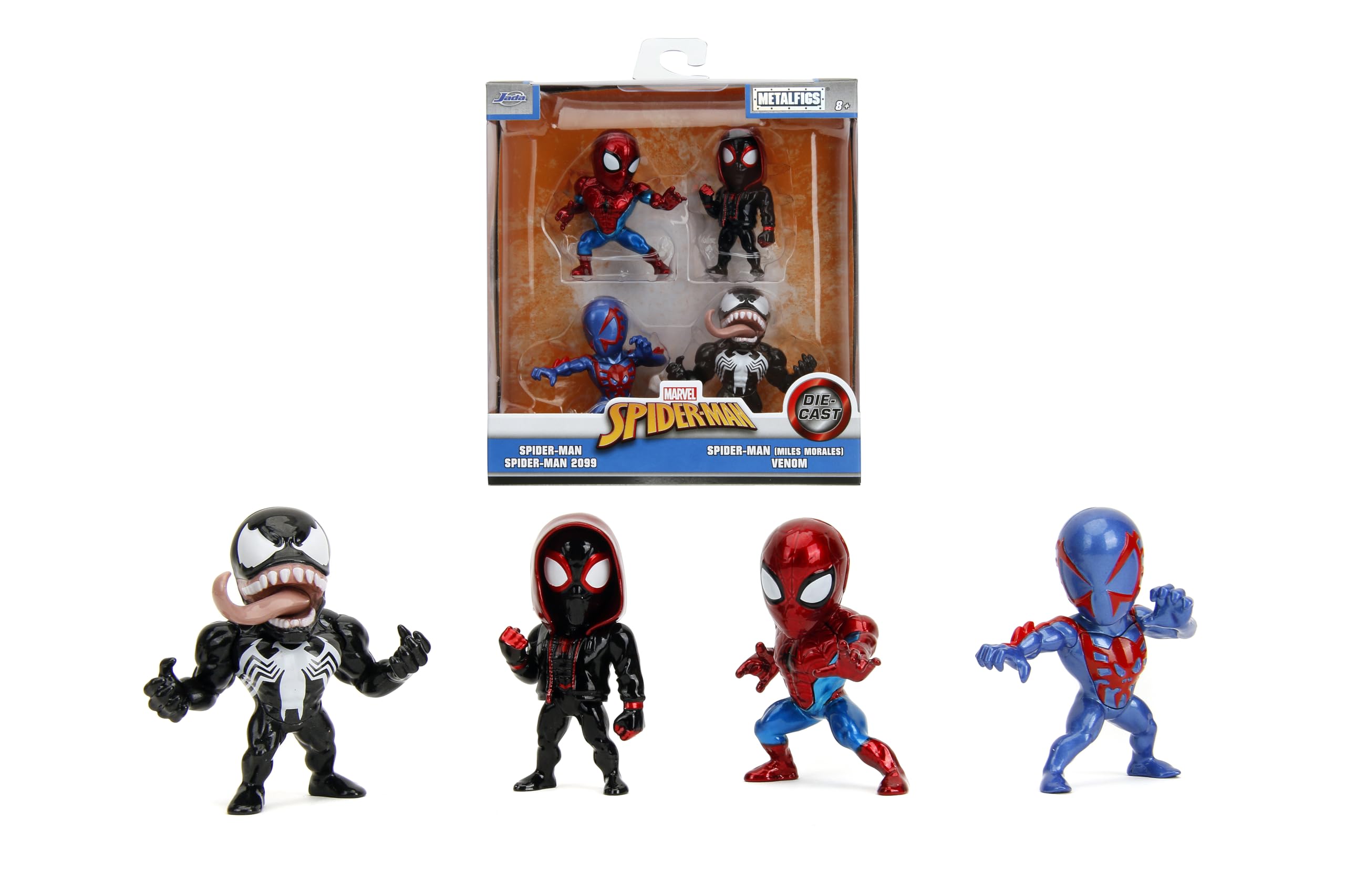 Foto 2 pulgar | Set De Figuras De Acción Jada Toys Marvel Spider-man, Paquete De 4 Unidades, 2.5 Pulgadas - Venta Internacional.