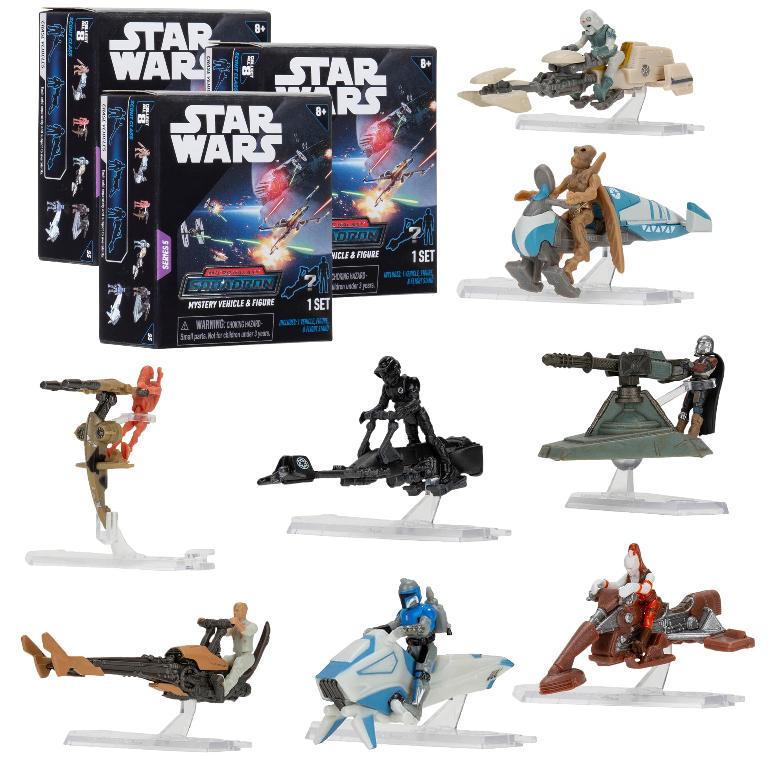 Foto 2 pulgar | Blind Box Star Wars Micro Galaxy Squadron Scout, Paquete De 3 - Venta Internacional.