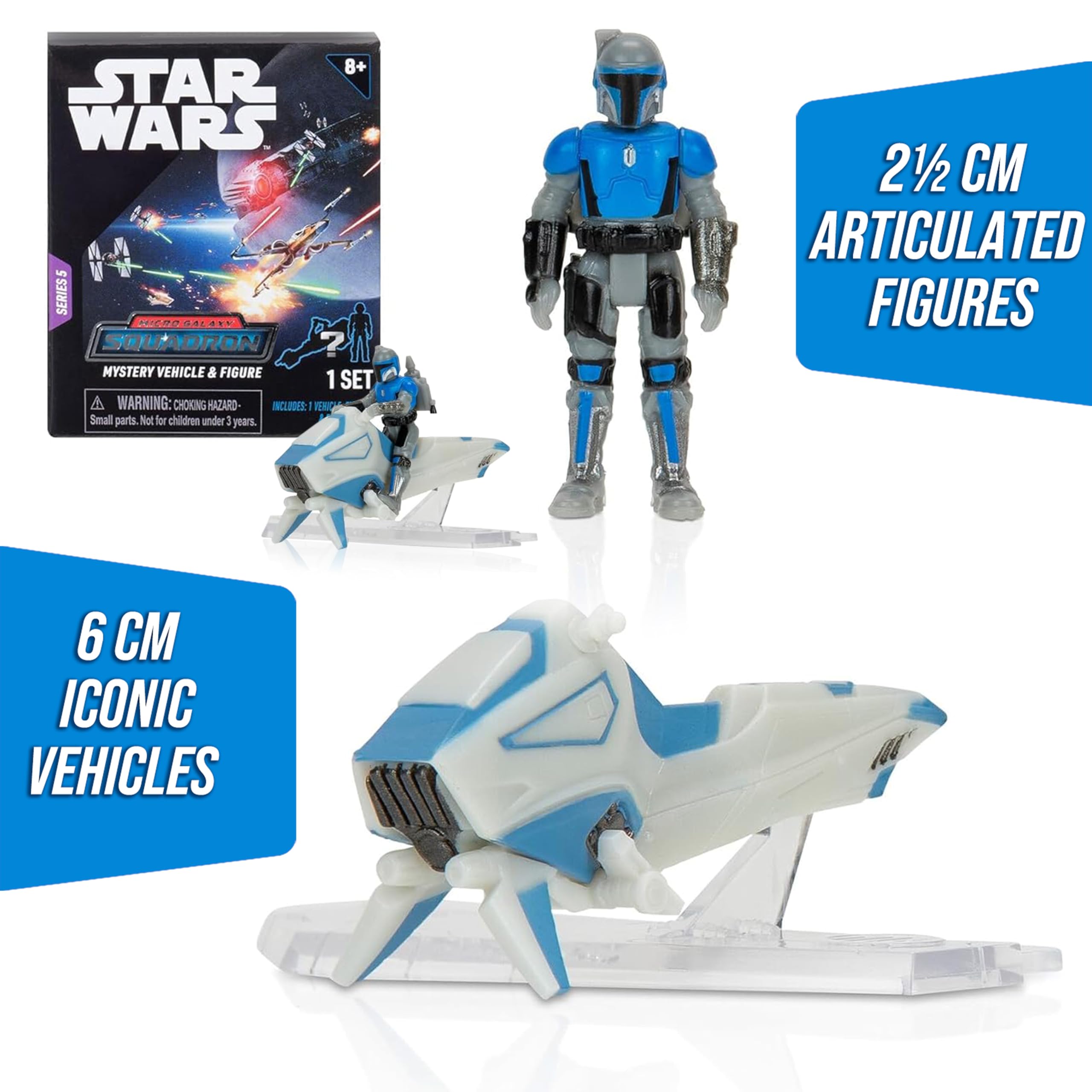 Foto 5 pulgar | Blind Box Star Wars Micro Galaxy Squadron Scout, Paquete De 3 - Venta Internacional.