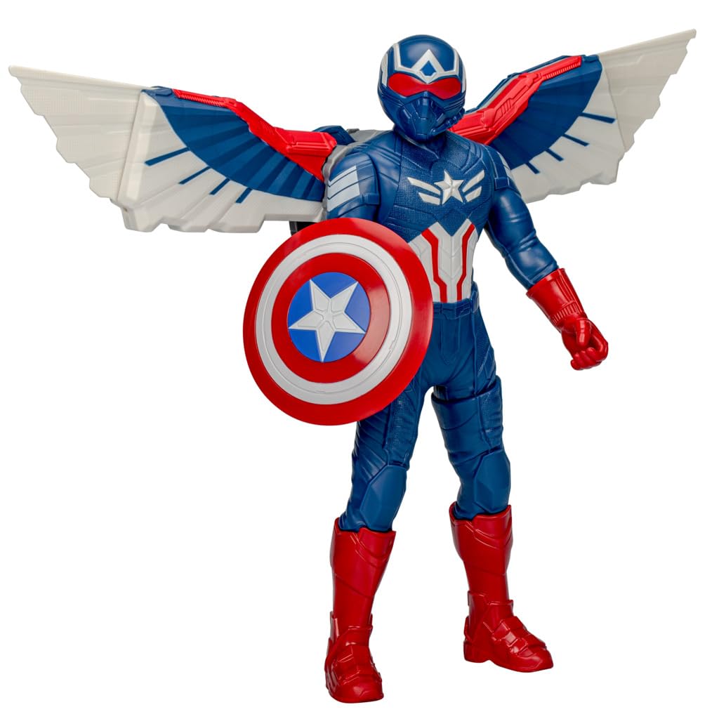 Foto 4 | Figura De Acción Marvel Avengers Capitán América De 22 Cm Con Acc - Venta Internacional.