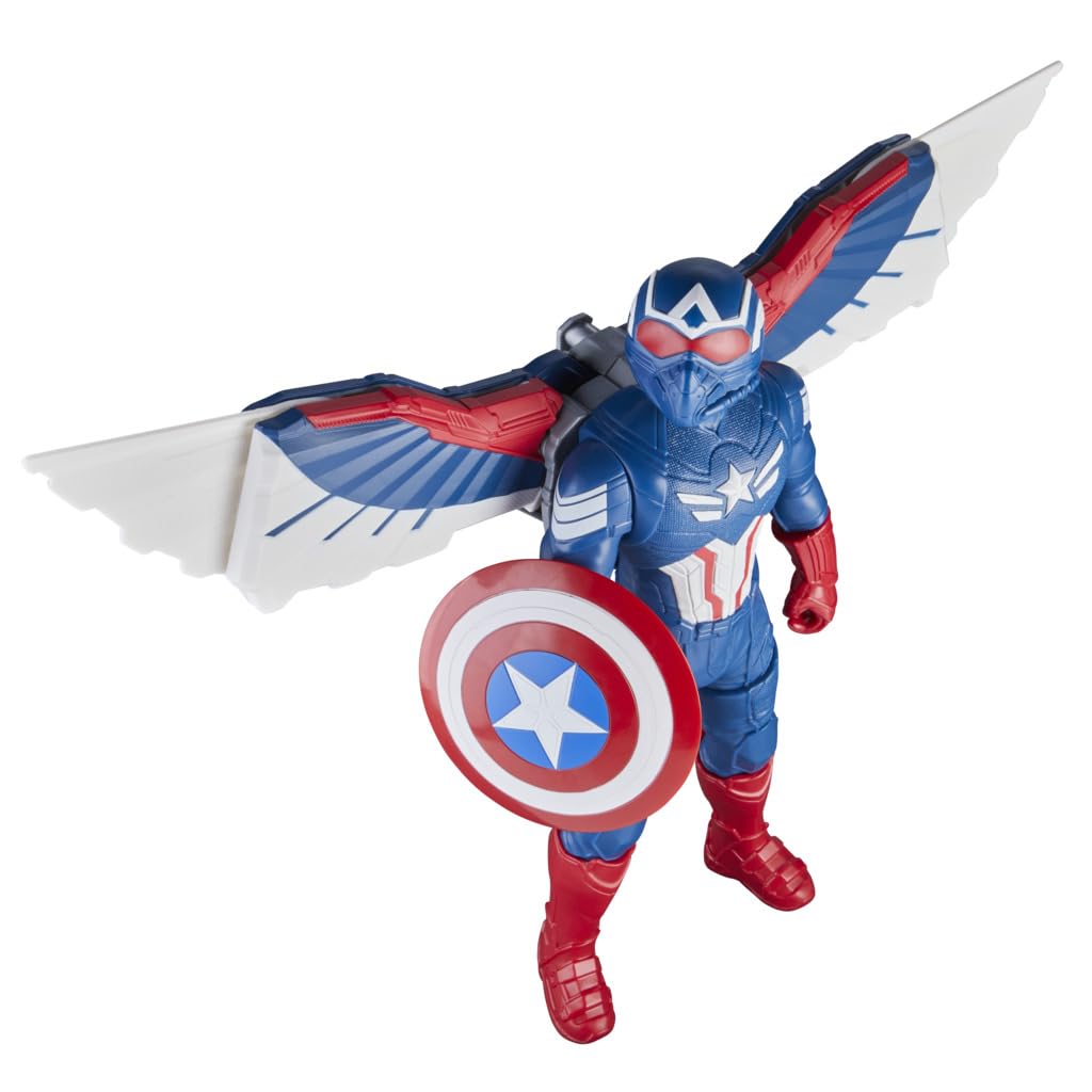 Foto 6 | Figura De Acción Marvel Avengers Capitán América De 22 Cm Con Acc - Venta Internacional.