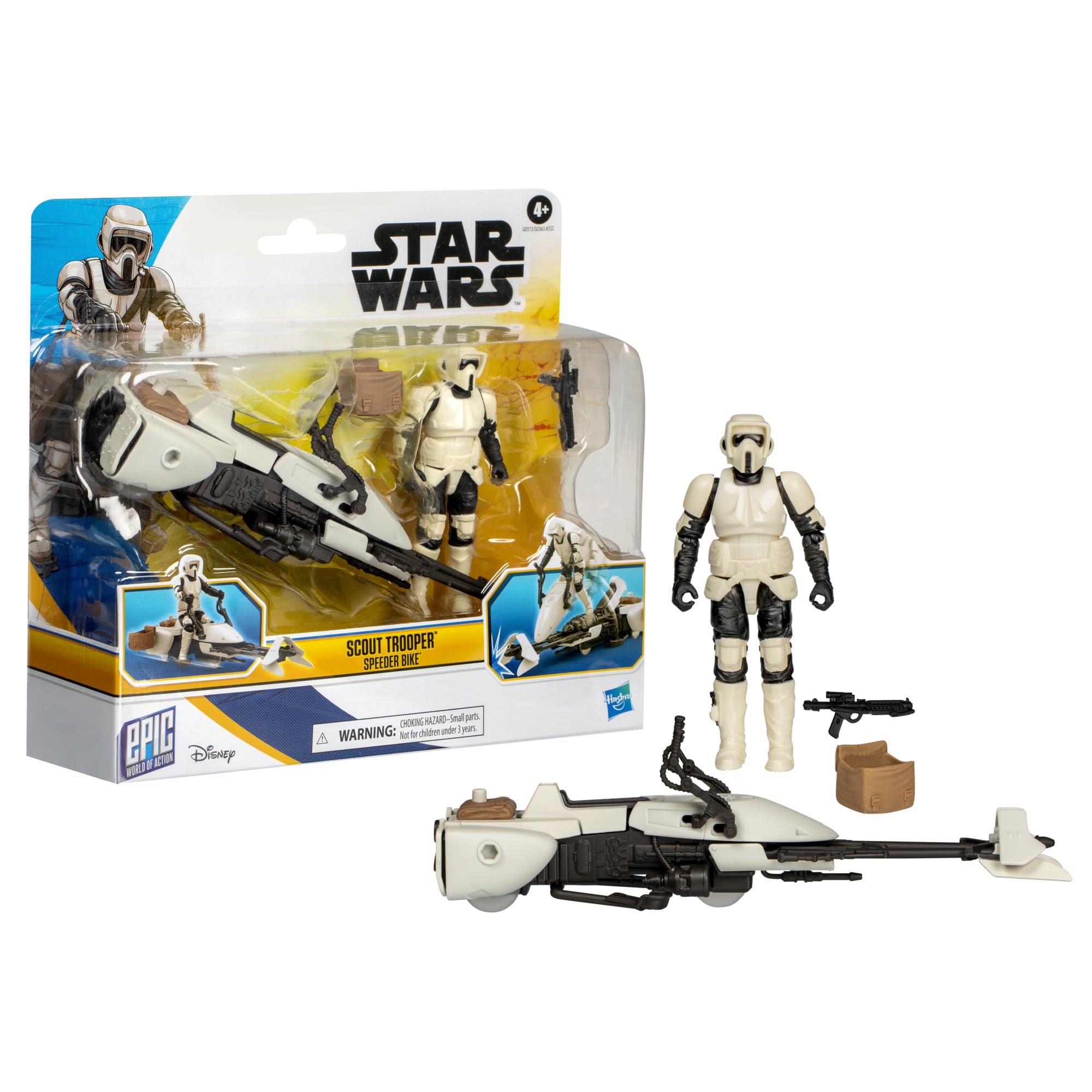 Foto 3 | Figura De Acción Y Vehículo Star Wars Scout Trooper Con Moto Speeder - Venta Internacional.