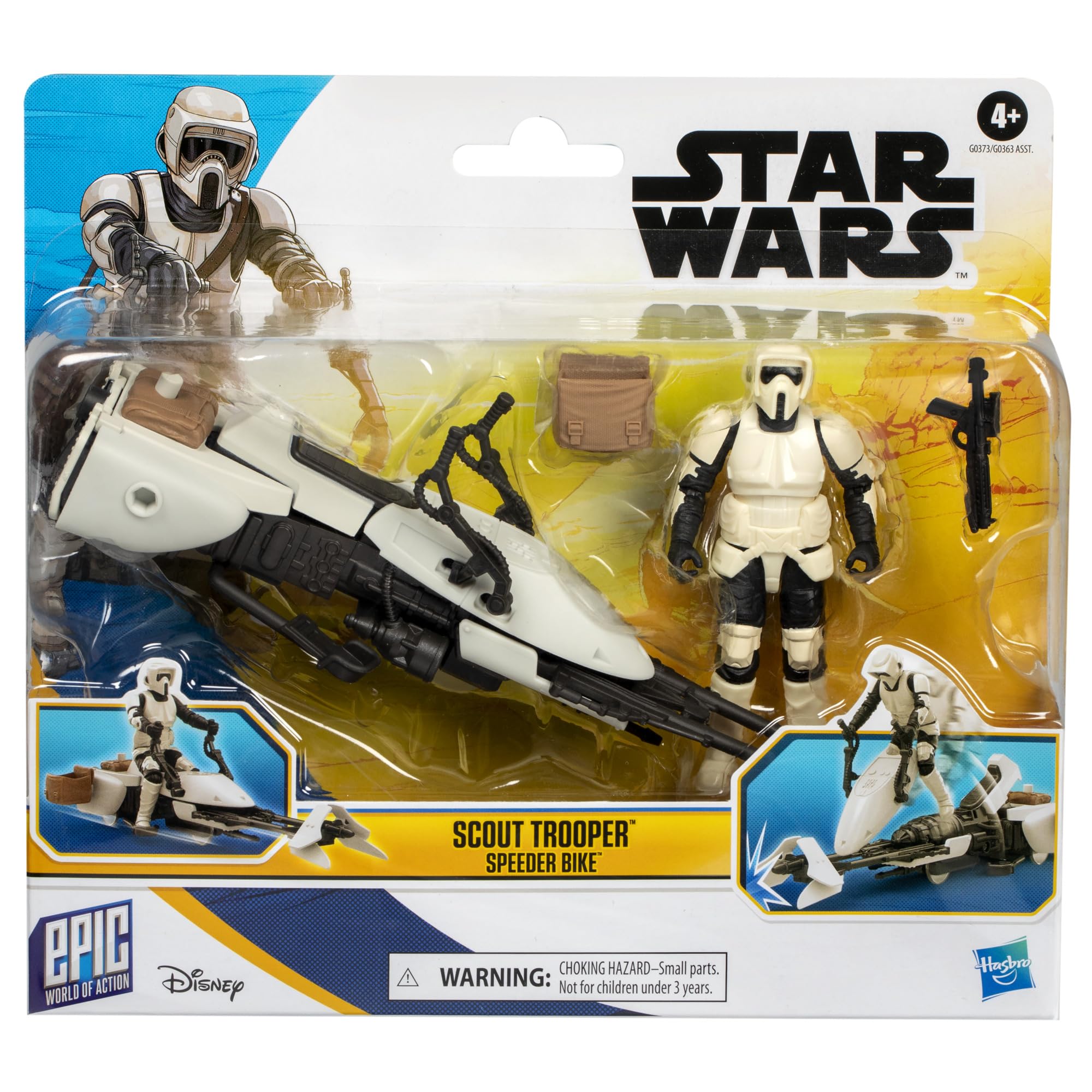 Foto 4 | Figura De Acción Y Vehículo Star Wars Scout Trooper Con Moto Speeder - Venta Internacional.