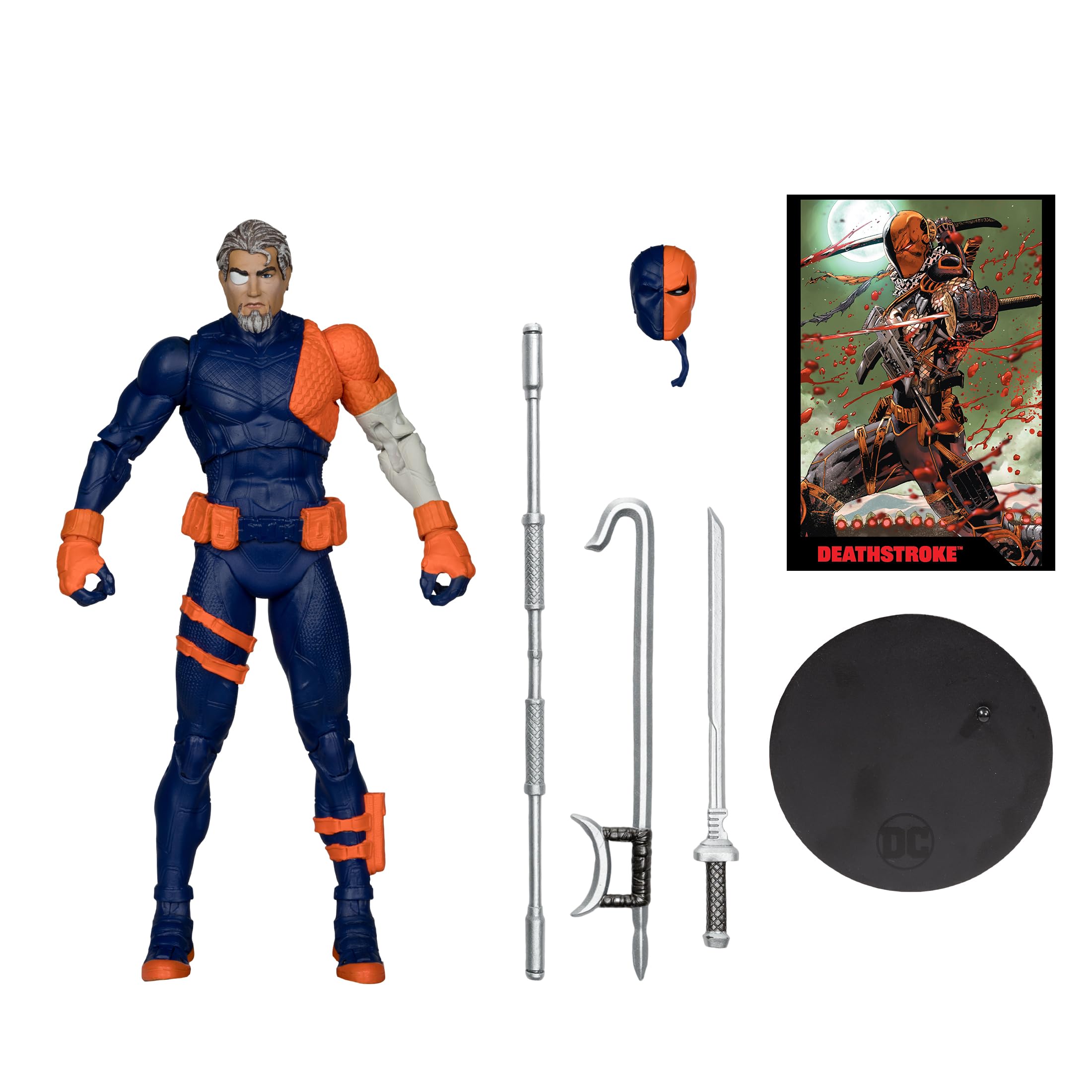 Foto 3 | Figura De Acción Mcfarlane Toys Dc Direct Deathstroke De 18 Cm Con Cómic - Venta Internacional.