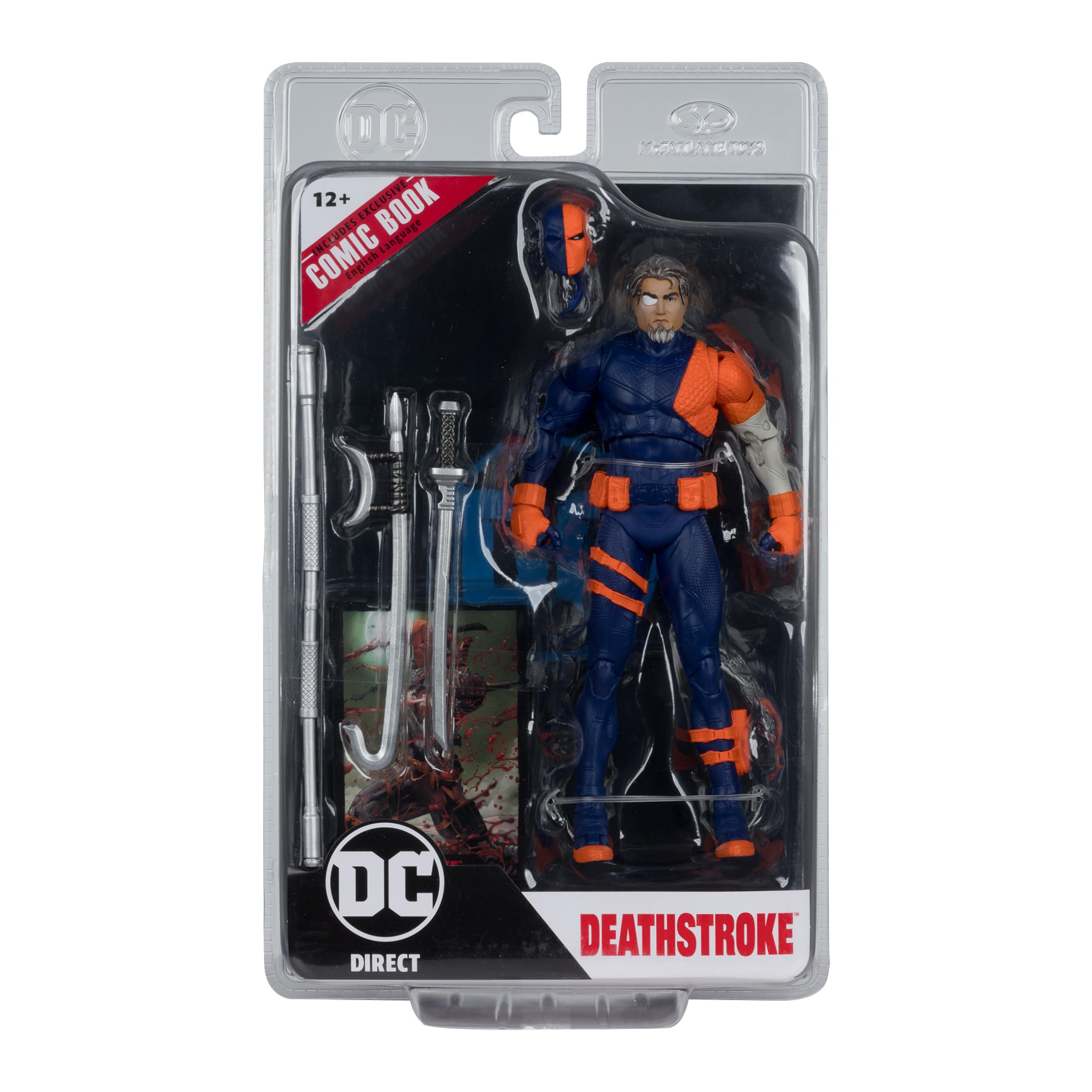 Foto 7 pulgar | Figura De Acción Mcfarlane Toys Dc Direct Deathstroke De 18 Cm Con Cómic - Venta Internacional.
