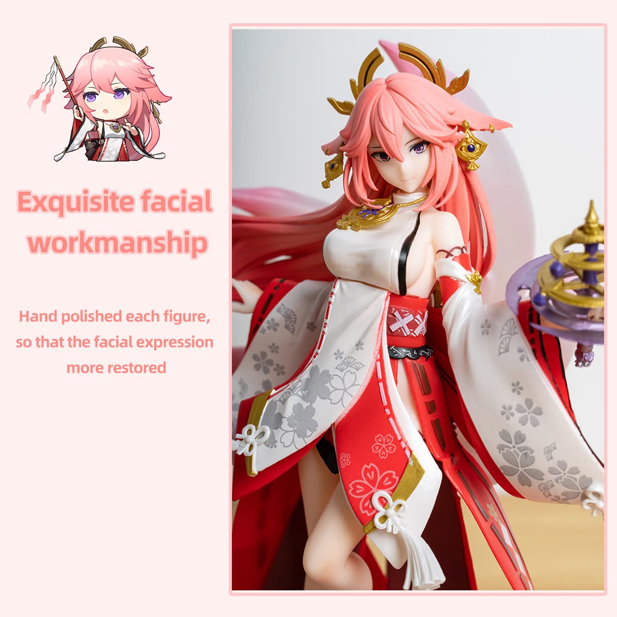 Foto 3 pulgar | Figura Rzahuahu Genshin Impact Yae Miko, 1/7, 24 Cm, Juguete De Pvc - Venta Internacional.