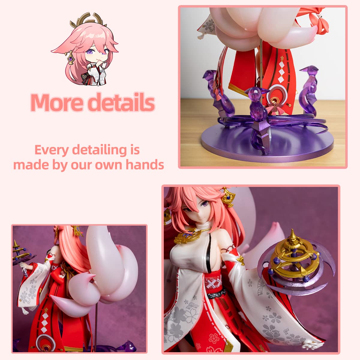 Foto 4 | Figura Rzahuahu Genshin Impact Yae Miko, 1/7, 24 Cm, Juguete De Pvc - Venta Internacional.