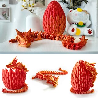 Foto 3 | Dragon Toy Fotn, Diseño De Dragón De Cristal Impreso En 3d Con Huevo De Dragón, 38 Cm - Venta Internacional.