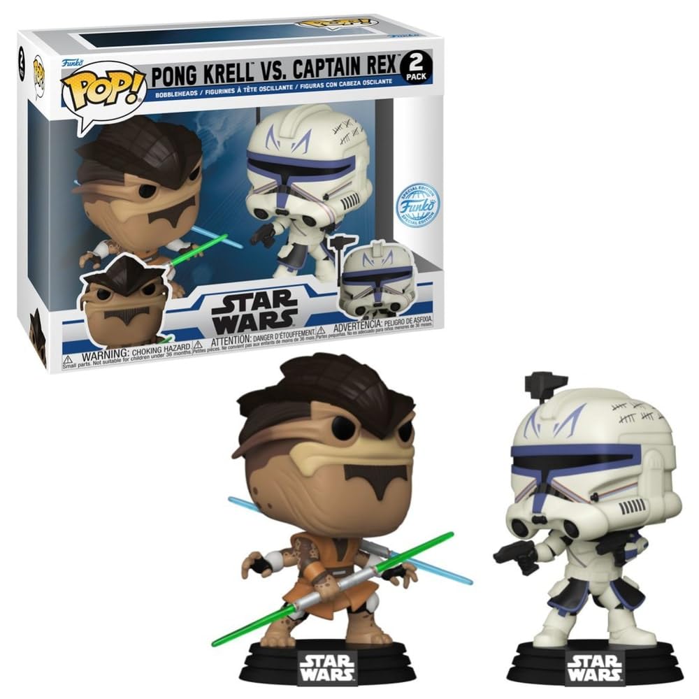 Foto 1 | ¡funko Pop! Pack De 2 Unidades De Star Wars: Pong Krell Contra El Capitán Rex - Venta Internacional.