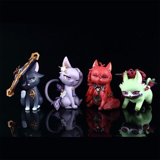 Foto 7 | Figura De Gato Rzahuahu Kukishinobu Scaramouche Pvc Anime De 11 Cm - Venta Internacional.